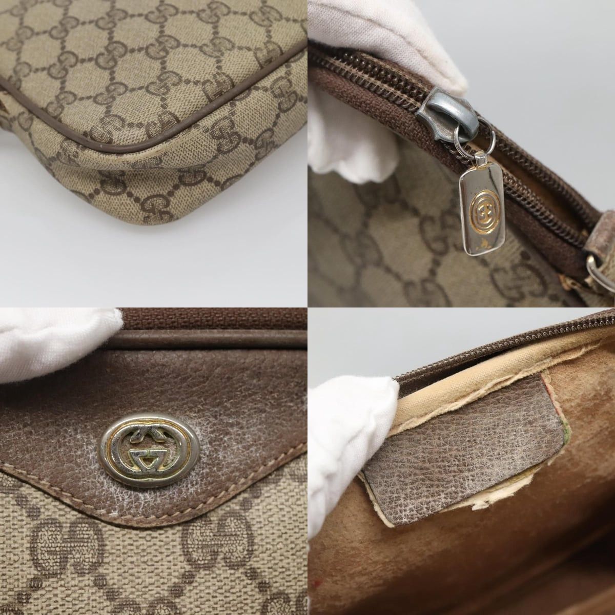 Gucci GUCCI GG Supreme Shoulder Bag Pvc Beige Gold 56 02 068 Size ONE SIZE - 11 Thumbnail