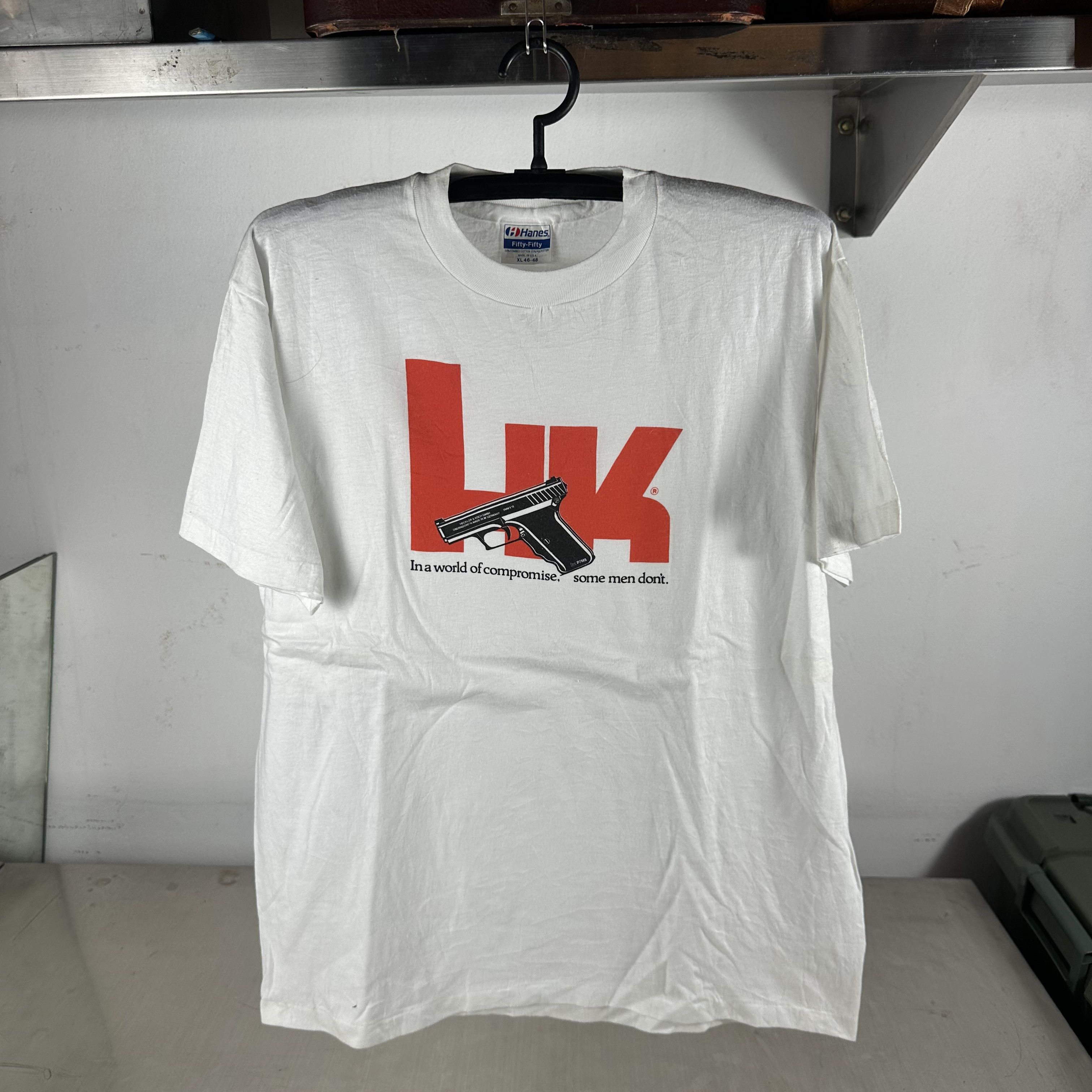 Vintage 80s Heckler & Koch P7M8 Pistol Gun Graphic T-Shirt