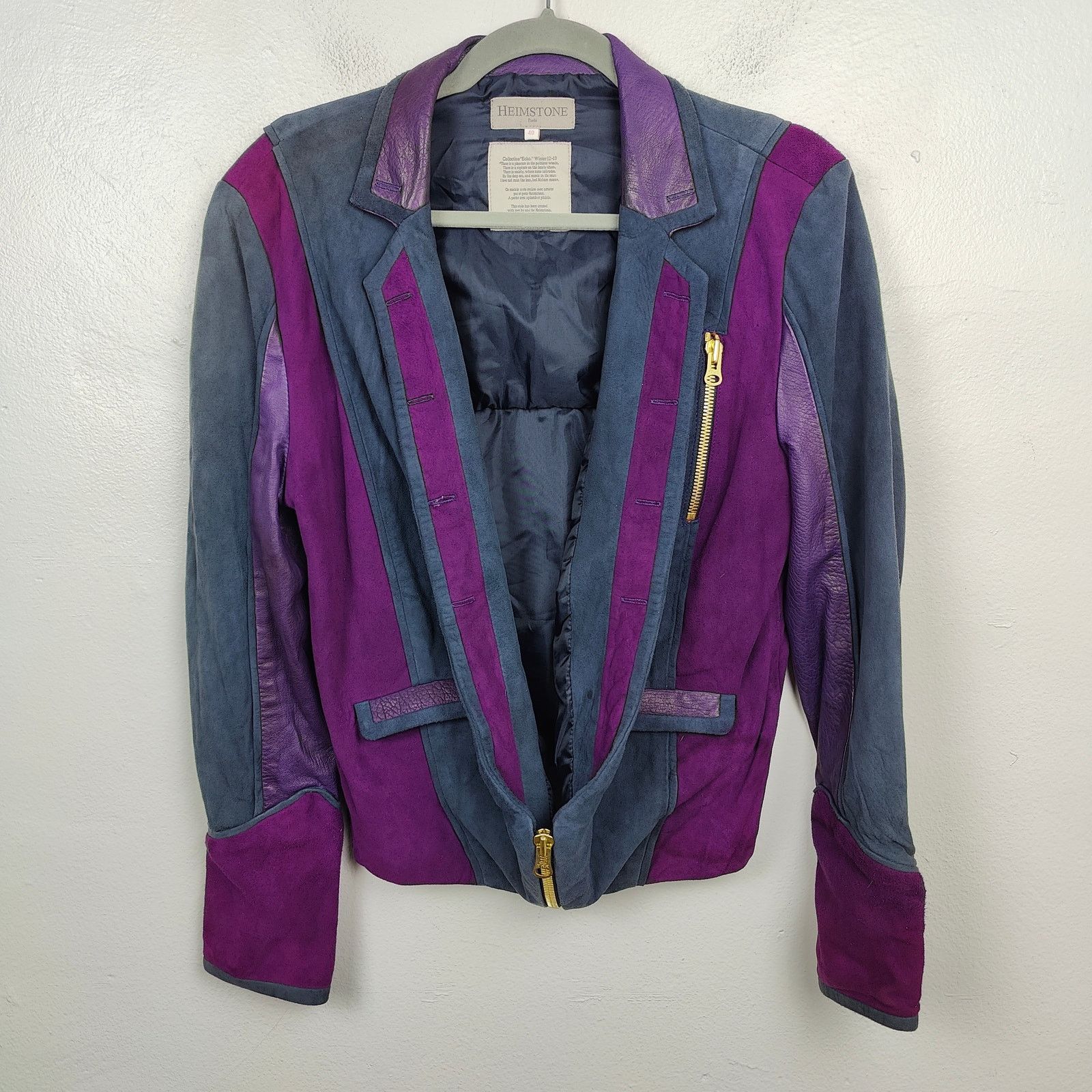 Other Heimstone Leather Jacket Womens 40 US Medium Approx Purple Size M / US 6-8 / IT 42-44 - 1 Thumbnail