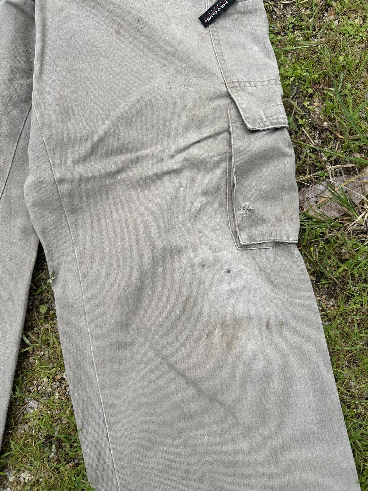 5351 POUR LES HOMMES BAGGY POLO CLUB TROUSERS RIPSTOP MULTIPOCKET DIRTY PANTS Size US 33 - 4 Thumbnail