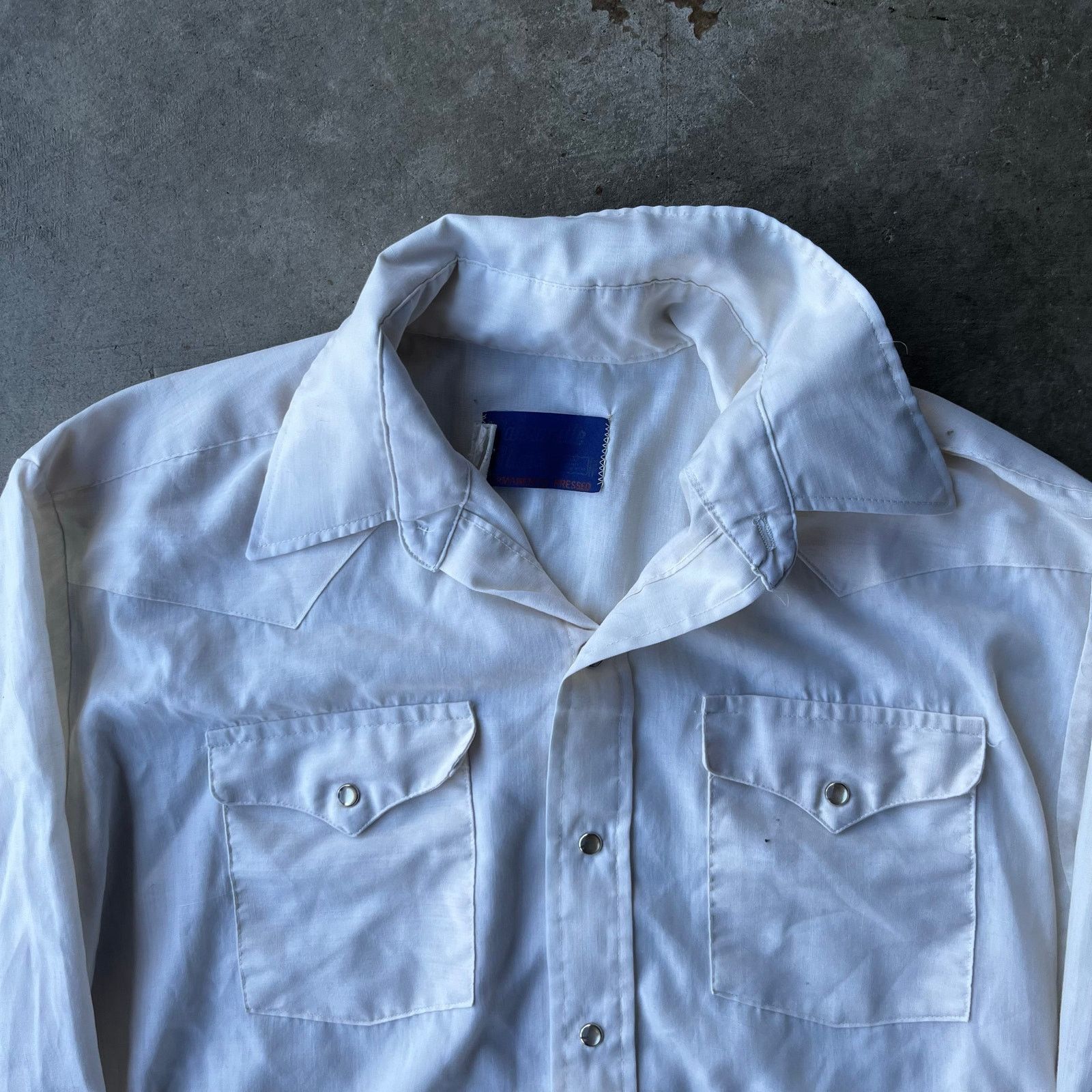 Vintage VTG PANHANDLE SLIM PEARLSNAP BUTTONDOWN SHIRT MENS XL WHITE Size US XL / EU 56 / 4 - 2 Thumbnail
