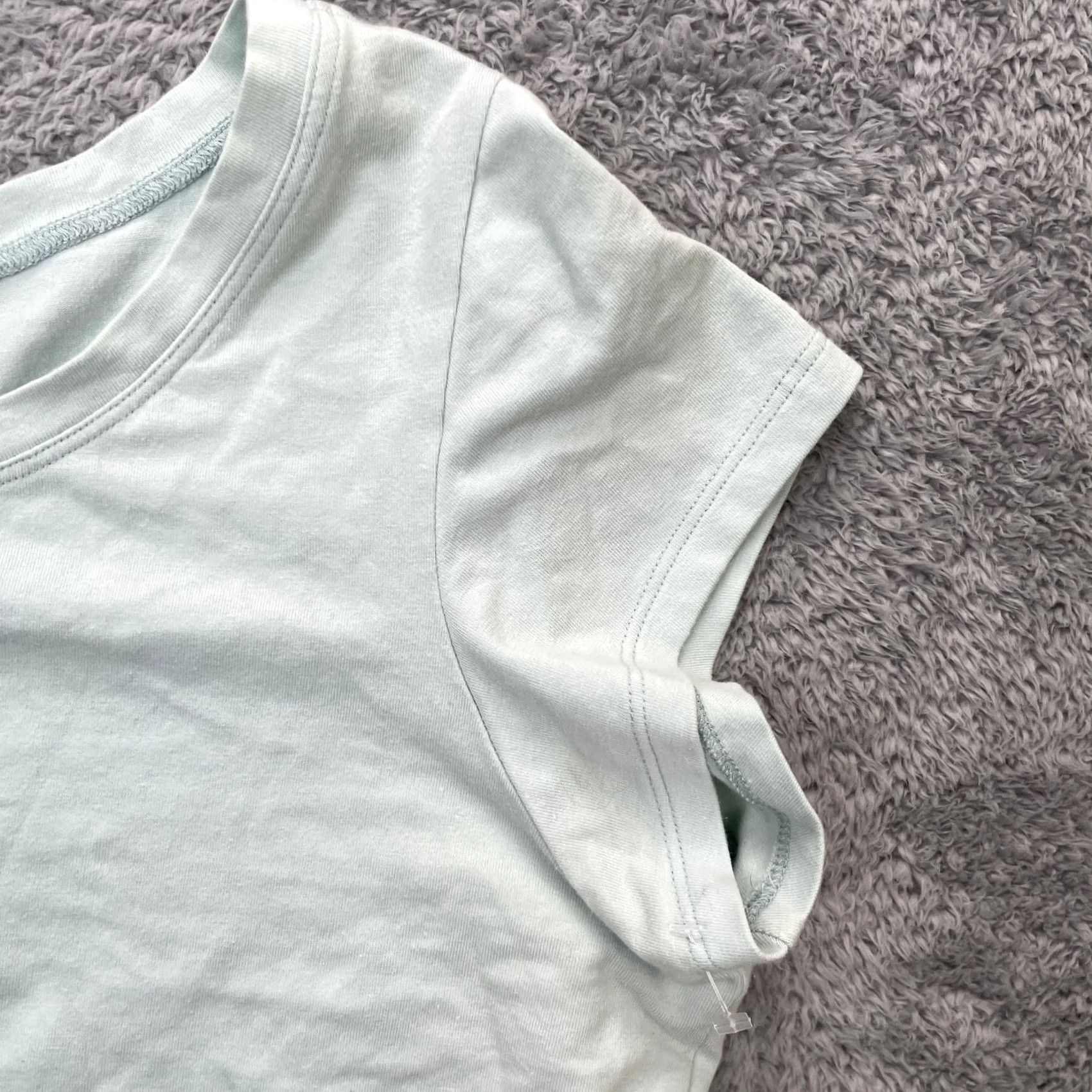 Eileen Fisher Eileen Fisher Shirt Womens Large Light Blue Scoop Neck Cap Sleeve Made in USA Size L / US 10 / IT 46 - 2 Thumbnail
