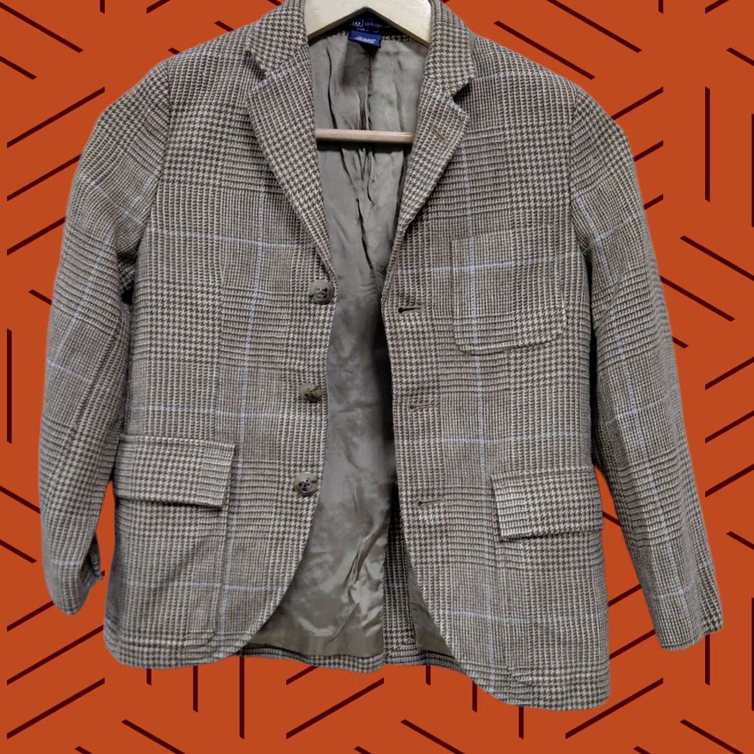 Polo Ralph Lauren Polo by Ralph Lauren Blazer Brown Plaid Wool Long Sleeve Size 8 Made in Italy Women Size M / US 6-8 / IT 42-44 - 1 Thumbnail