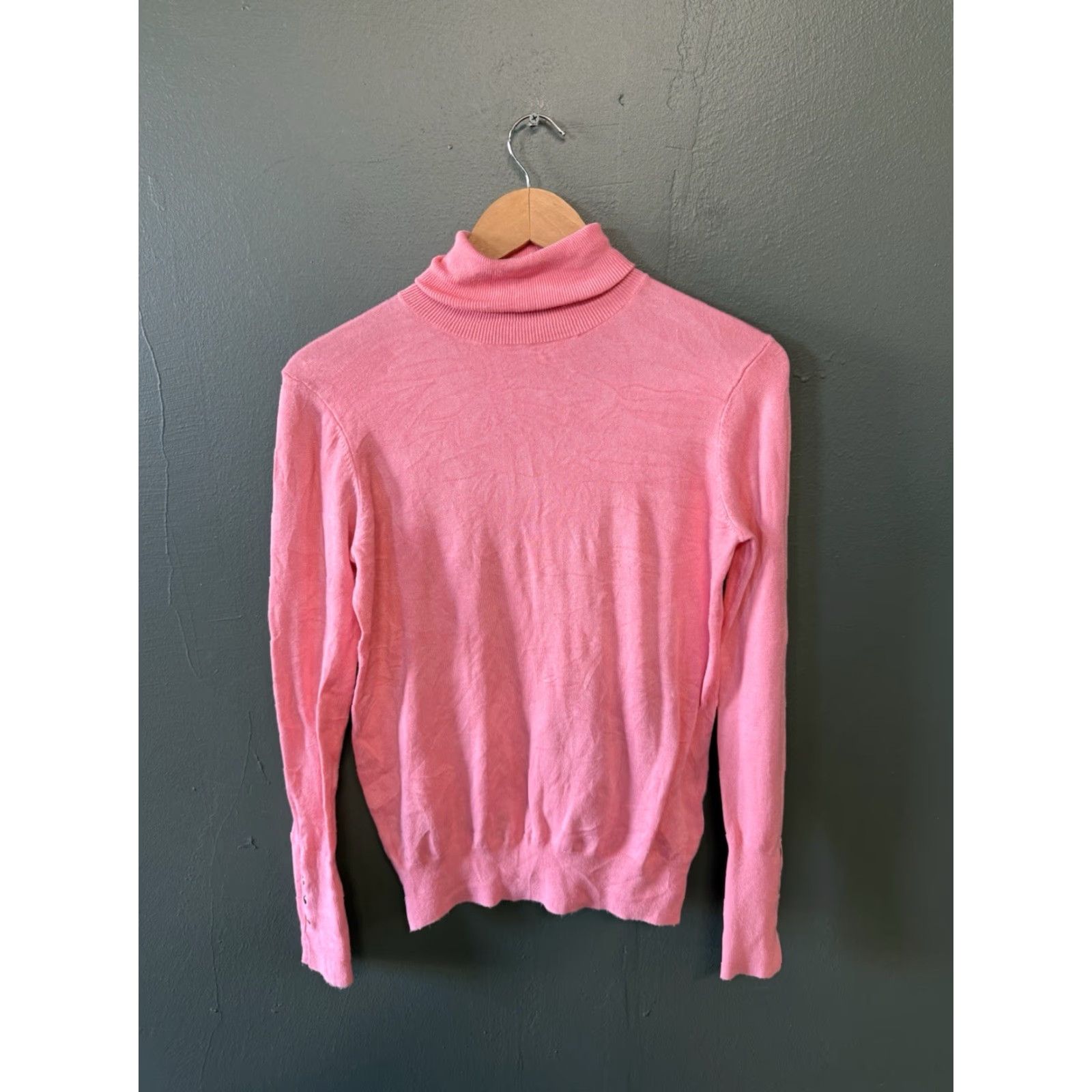 Zara Zara Womens Pink Turtleneck T-Shirt Long Sleeve Ribbed Size M Shirt Womens Pink Turtleneck Long Sleeve Basic 90s (if applicable) Womens Size M / US 6-8 / IT 42-44 - 2 Thumbnail