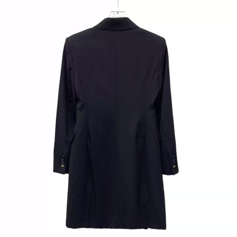 Max Mara Max Mara Black sheep wool lapel double-breasted casual lon Size XS / US 0-2 / IT 36-38 - 2 Thumbnail
