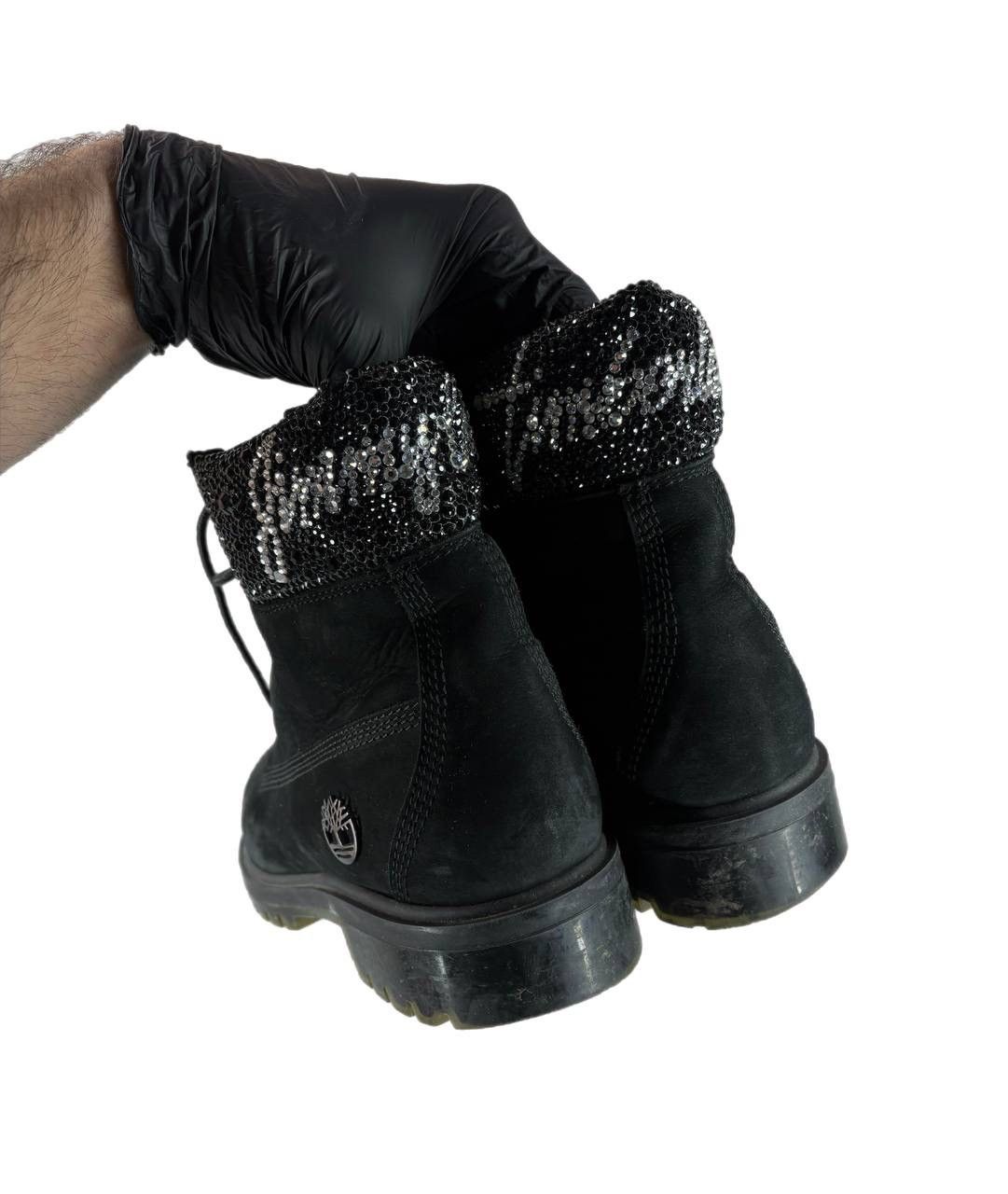 Jimmy Choo × Timberland Jimmy Choo x Timberland crystal utility boots black nubuk Size US 10 / EU 43 - 2 Thumbnail