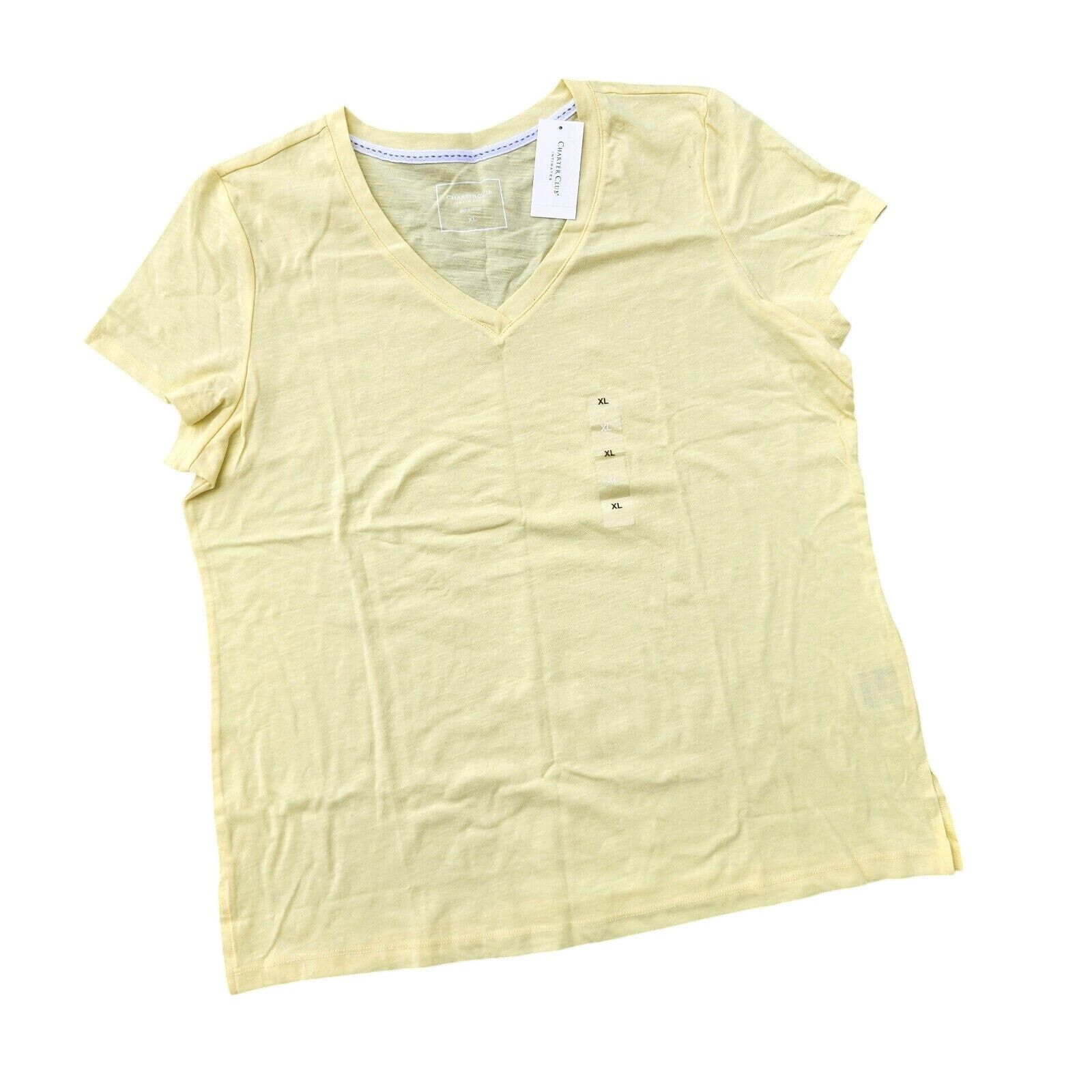 The Unbranded Brand Charter Club Women Cotton V-Neck Pajama T-Shirt Size XL Size ONE SIZE - 2 Thumbnail