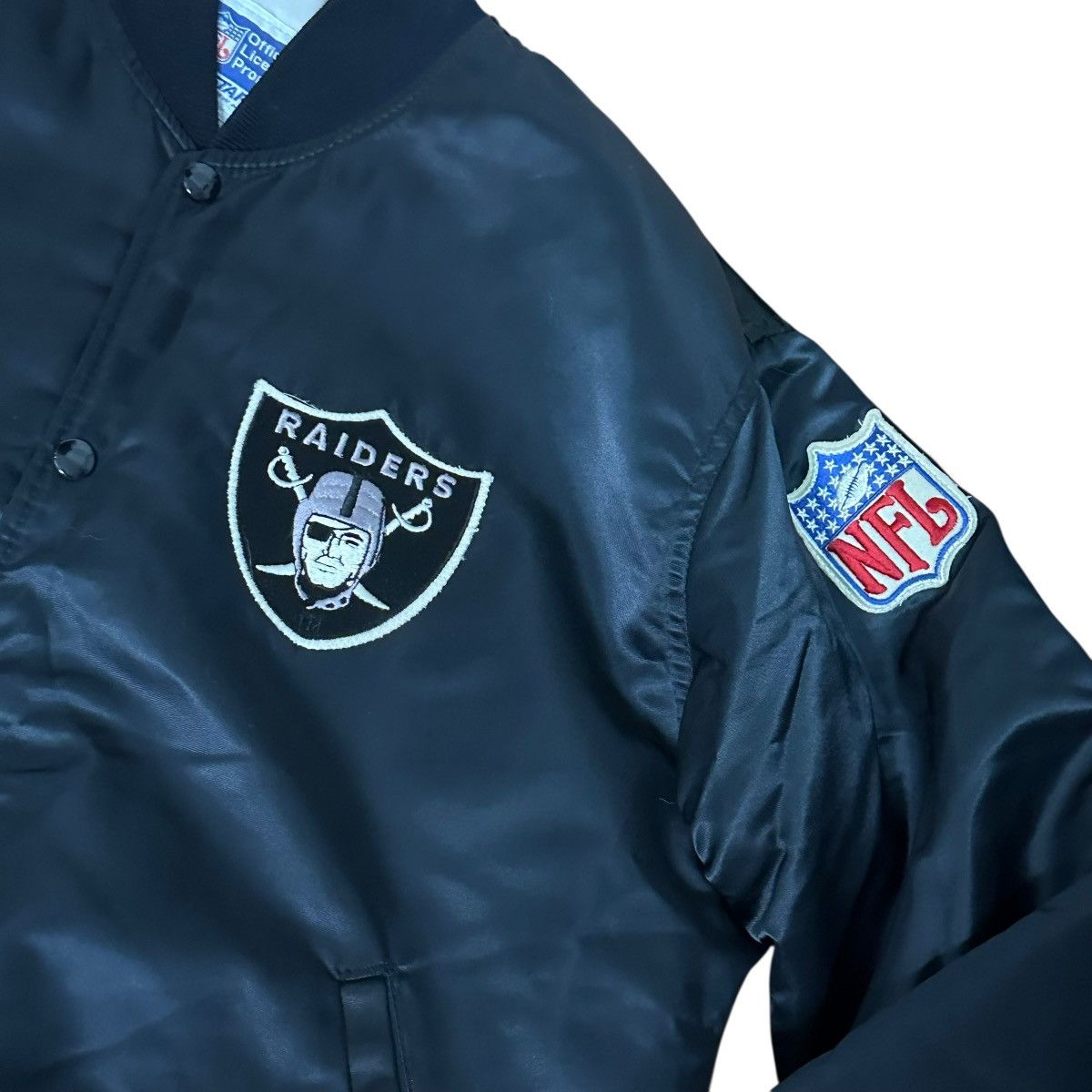 Starter VTG 90s NFL OAKLAND RAIDERS STARTER SATIN BOMBER JACKET LUSA Size US L / EU 52-54 / 3 - 3 Thumbnail