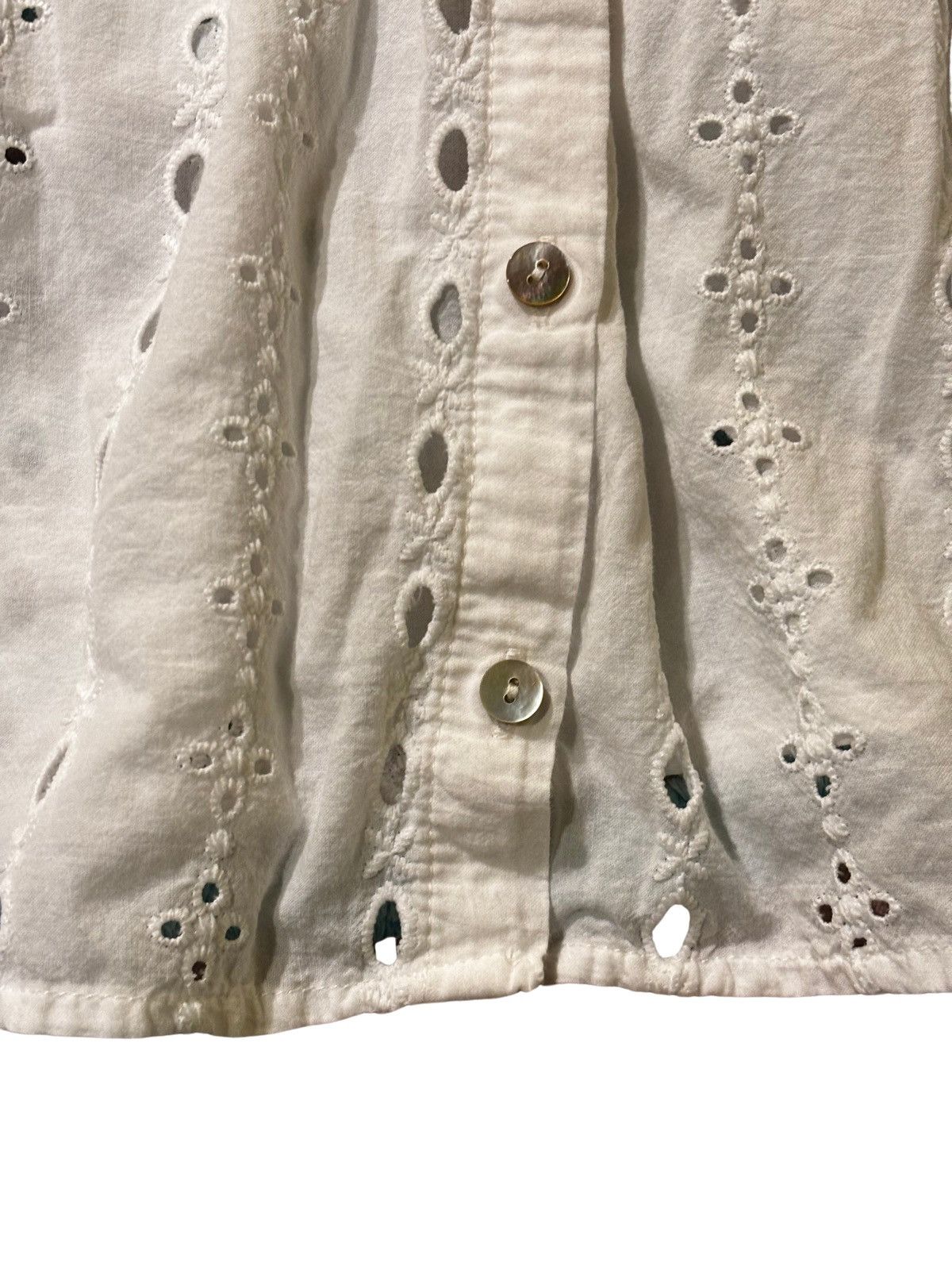 Zara Women’s white short sleeve Blouse.wt1902 Size S / US 4 / IT 40 - 4 Thumbnail