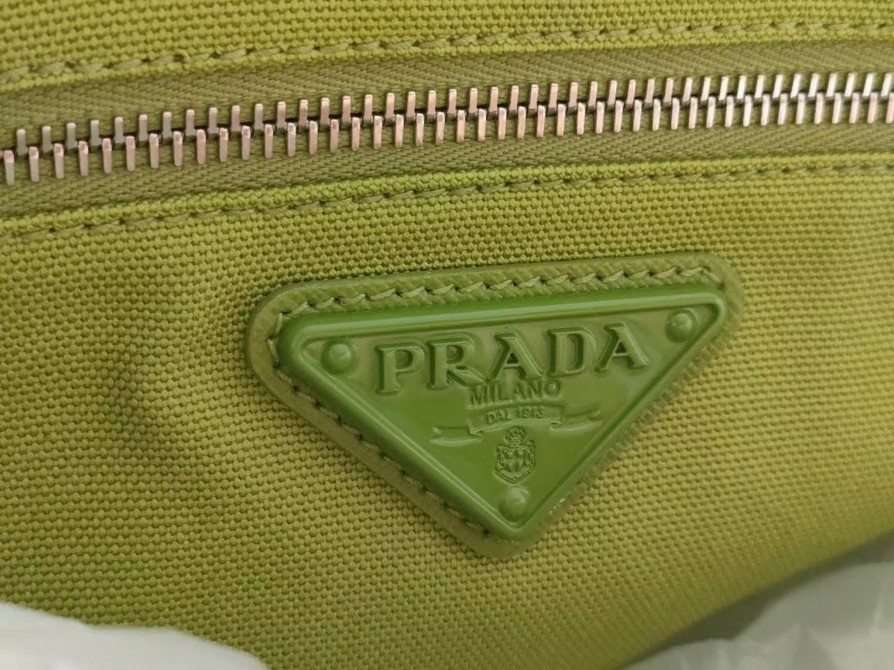 Prada Prada Avocado Canvas Micro Label Triangular Crossbody Bag Size ONE SIZE - 7 Thumbnail