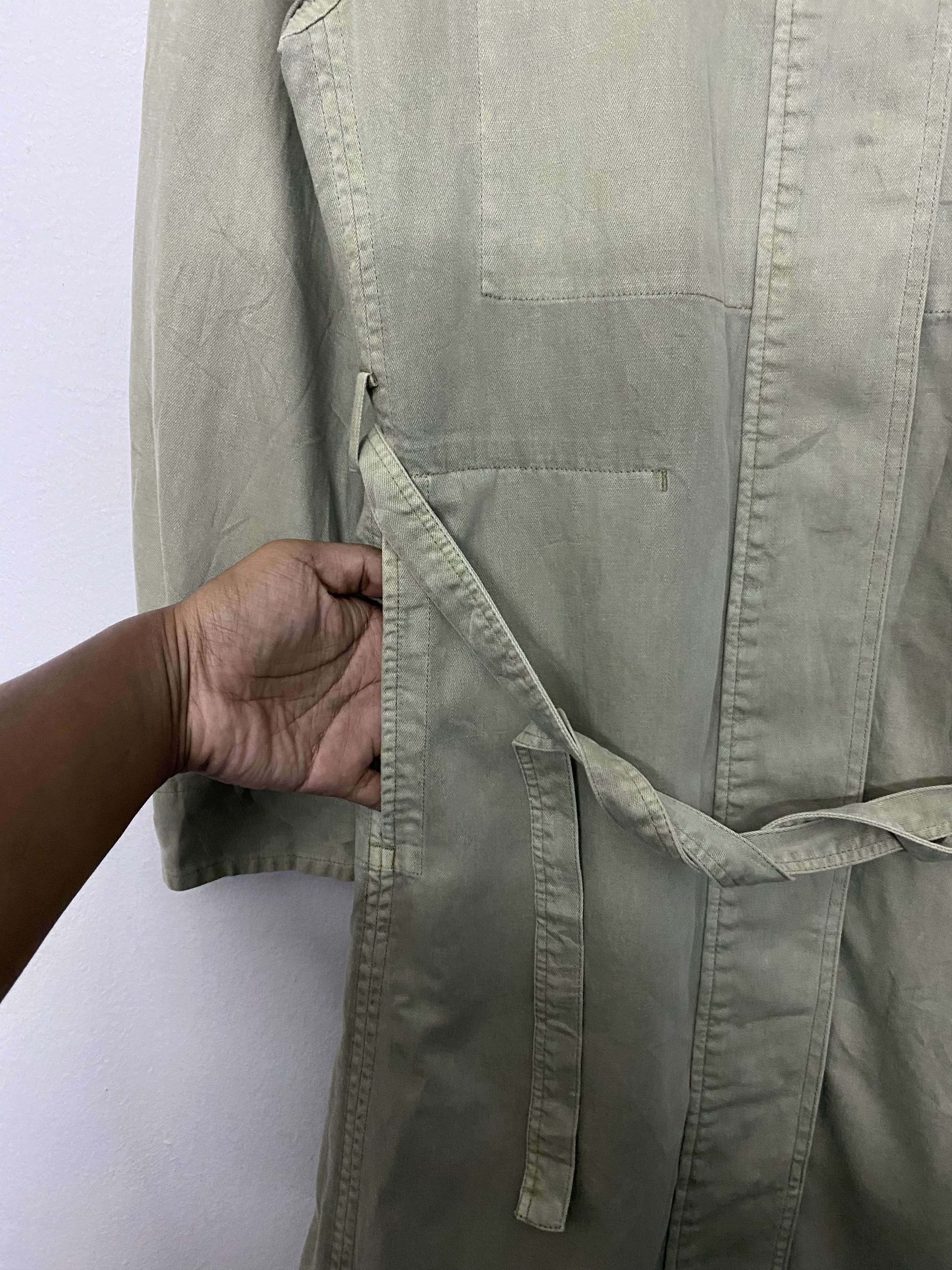 Lemaire × Uniqlo Uniqlo U Christophe Lemaire Green Belted Trench Coat Jacket Size M / US 6-8 / IT 42-44 - 6 Thumbnail