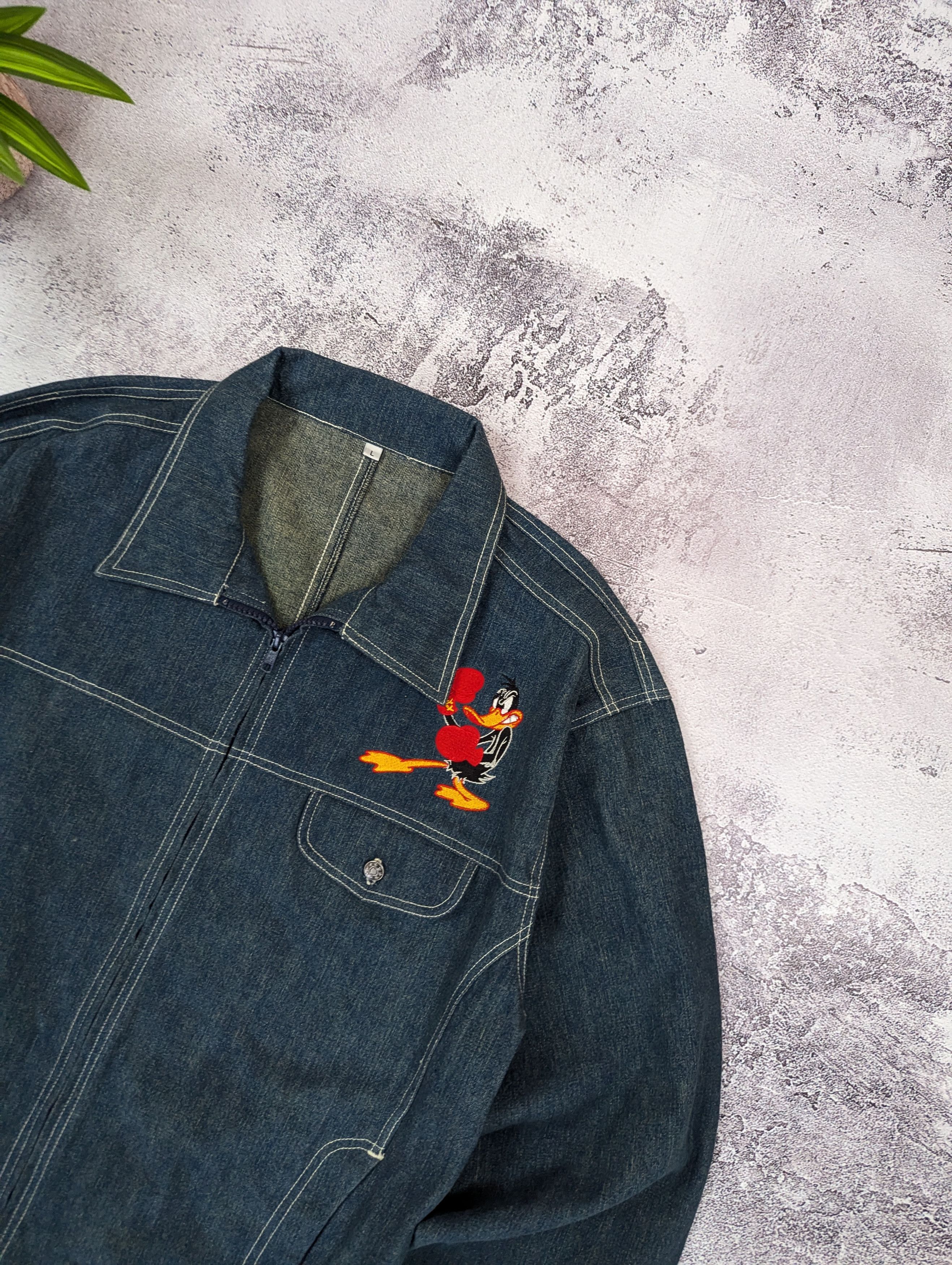 Vintage Vintage Clubs Fighters Boxing Denim Jacket Size L Size US L / EU 52-54 / 3 - 15 Thumbnail