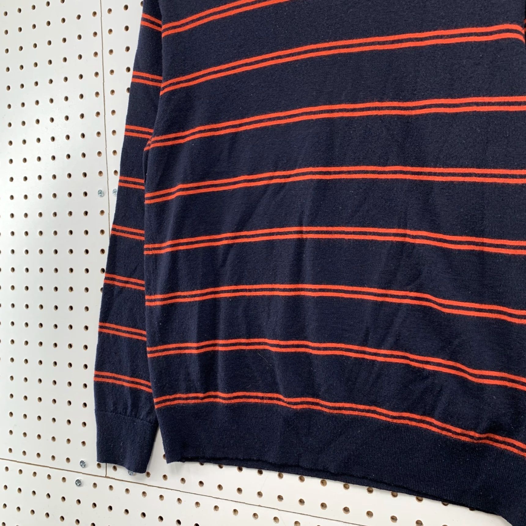 Banana Republic Banana Republic Merino Wool Sweater Mens Medium Navy Red Striped Crew Neck Long Sleeve Casual Size US M / EU 48-50 / 2 - 3 Thumbnail