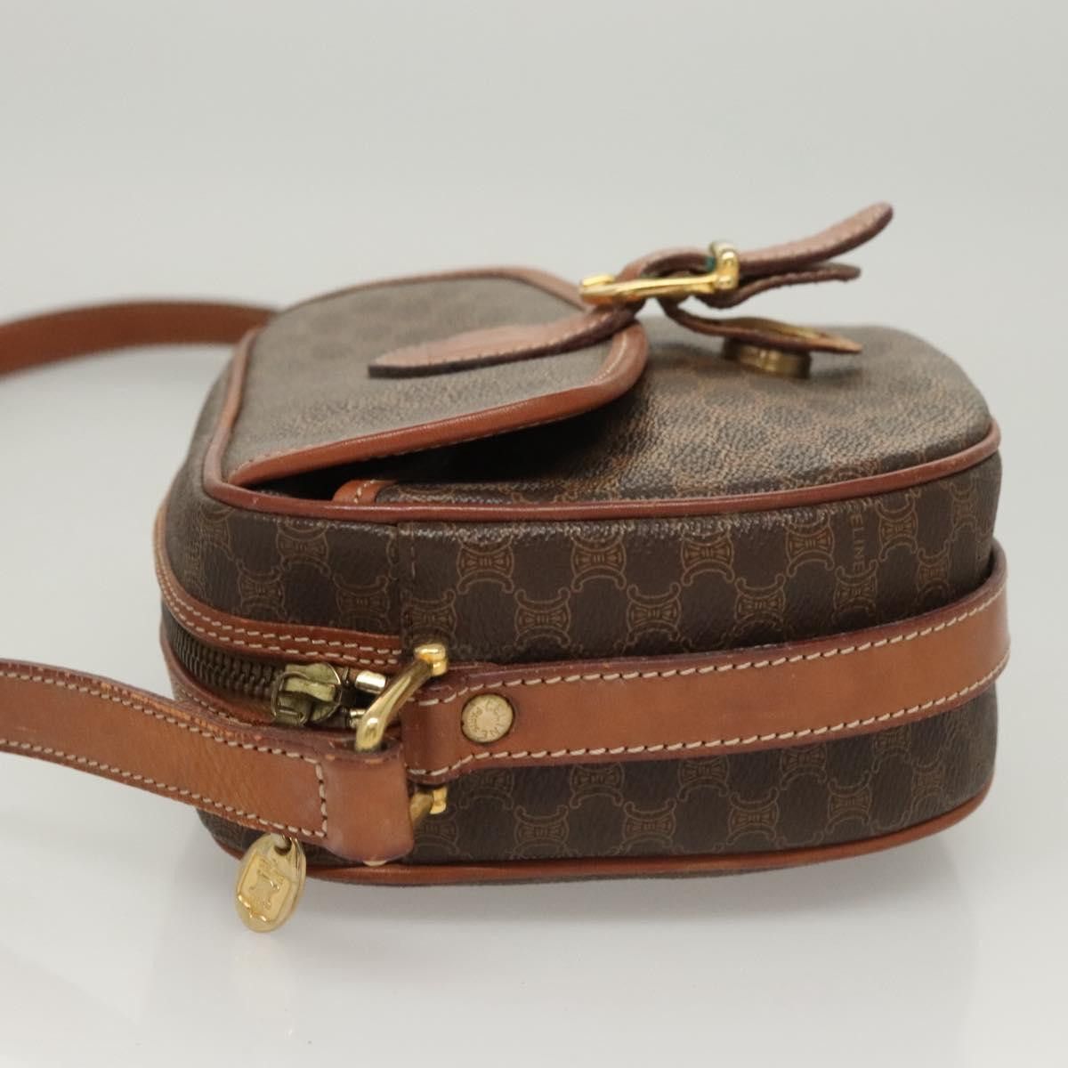 Celine CELINE Macadam Canvas Shoulder Bag Pvc Brown Gold Size ONE SIZE - 5 Thumbnail