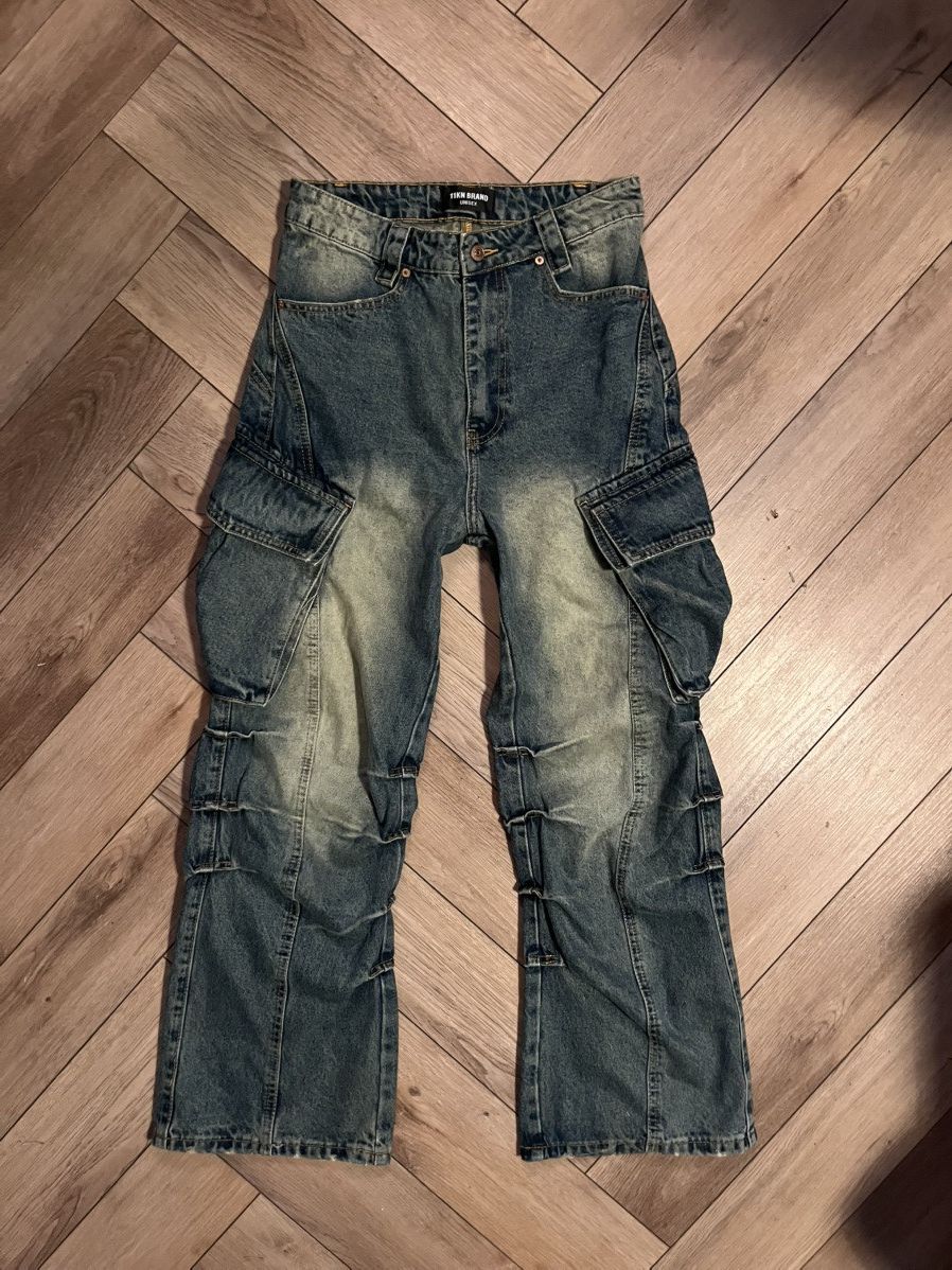 Other 11KN Cargo Denim Jeans – Washed Blue Size US 30 / EU 46 - 1 Thumbnail