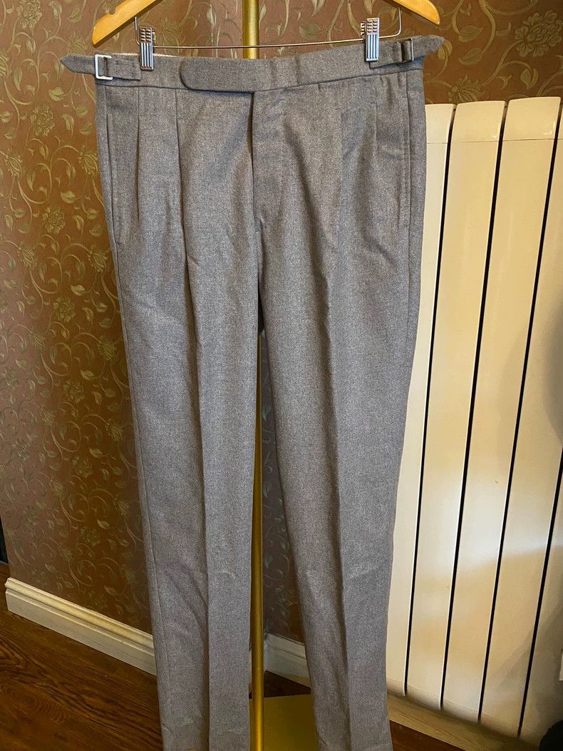 Loro Piana LORO PIANA Double pleated cashmere suit Size 50L - 2 Thumbnail