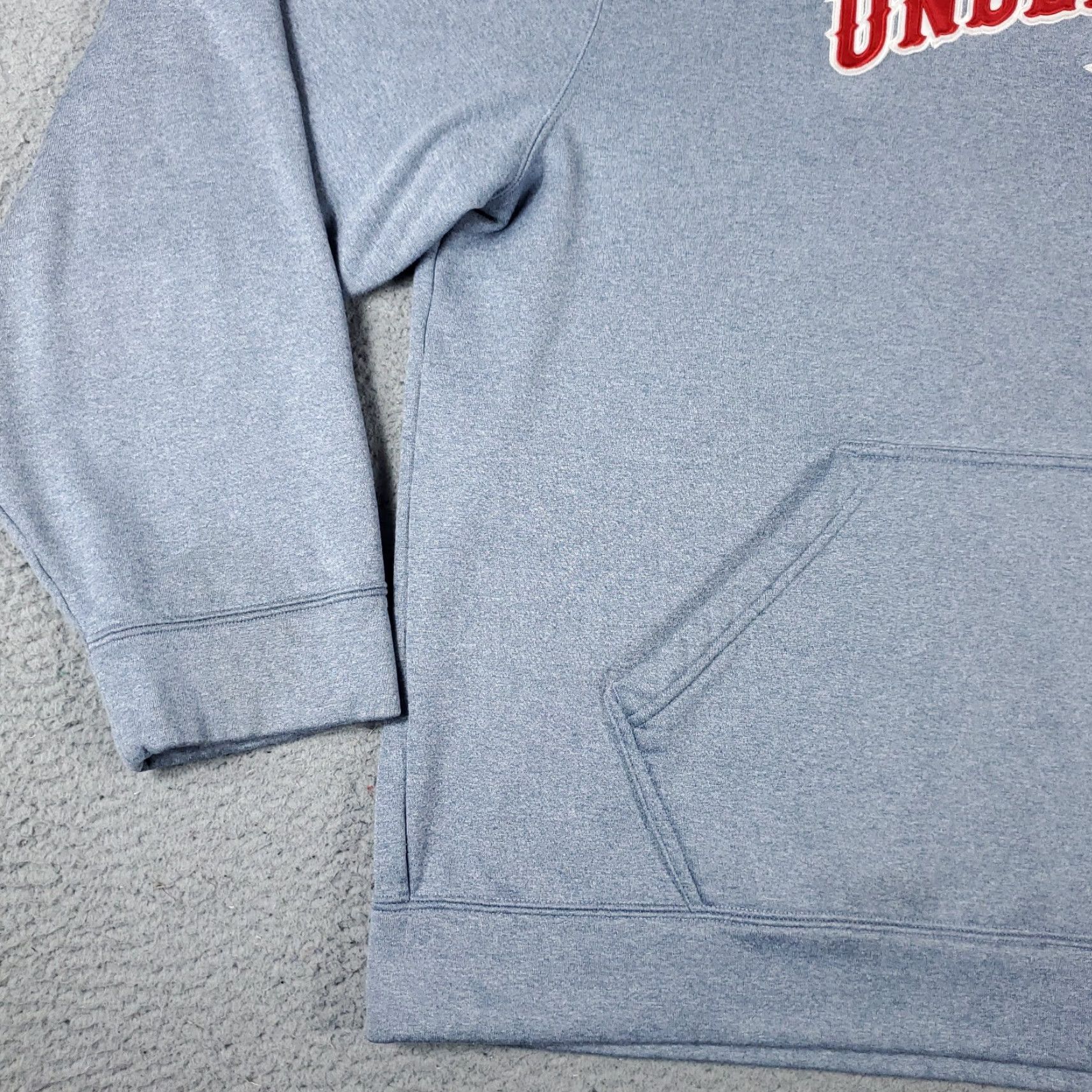 Under Armour Under Armour Hoodie Mens L Blue Pullover Mock Neck Sweatshirt Shirt Sweater Casual/All Seasons Sports Logo Size US L / EU 52-54 / 3 - 4 Thumbnail