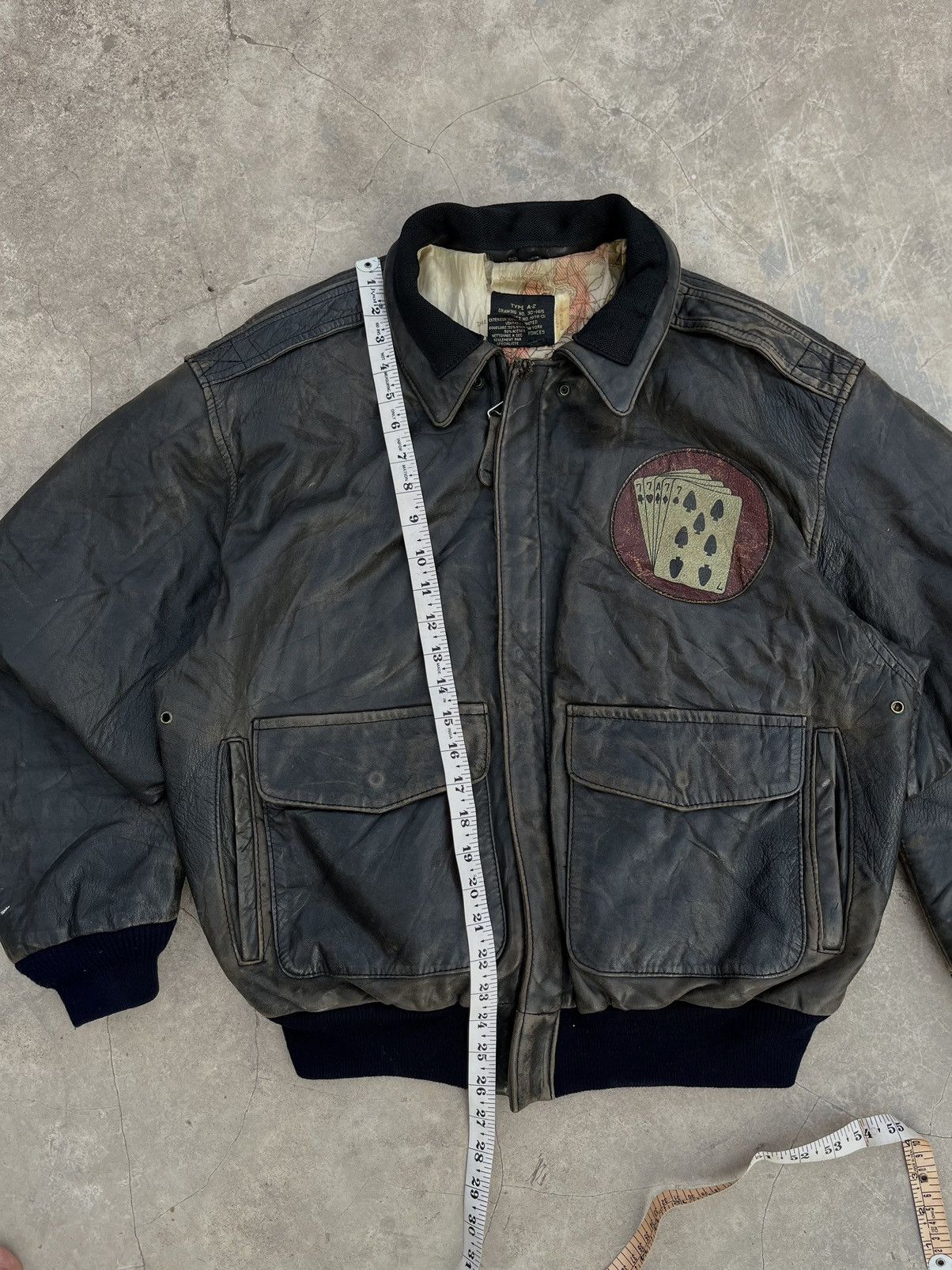 Avirex 1987 Avirex 'Sack Time' Hand Painted Pin Up Leather Jacket Size US S / EU 44-46 / 1 - 4 Thumbnail