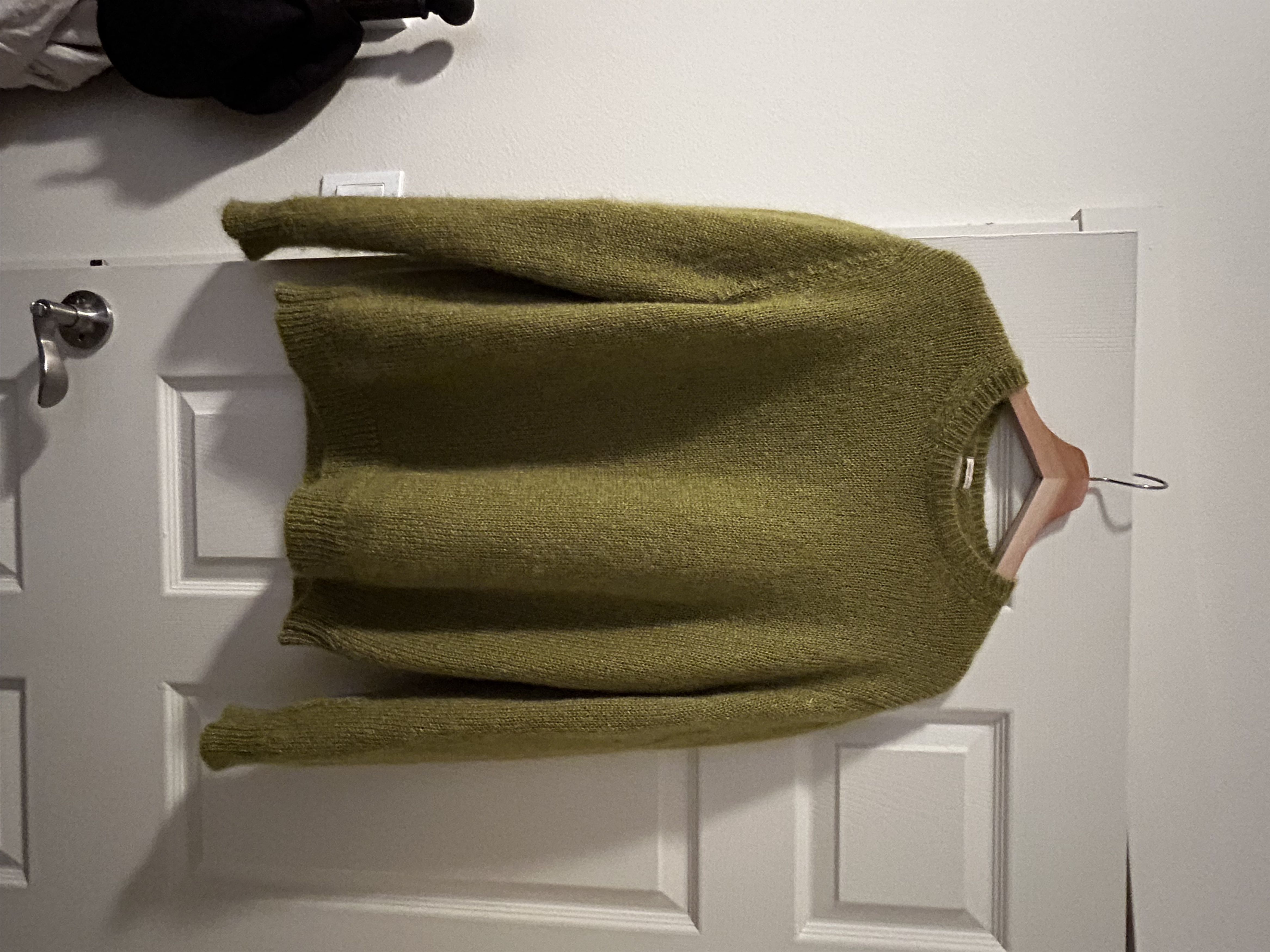 image of Massimo Alba Silk Mohair Crewneck in Green, Men's (Size Large)