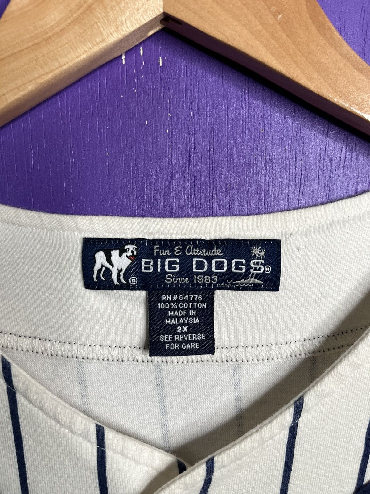 Big Dogs × Vintage Vintage 00s Big dogs script baseball jersey Size US XXL / EU 58 / 5 - 4 Thumbnail