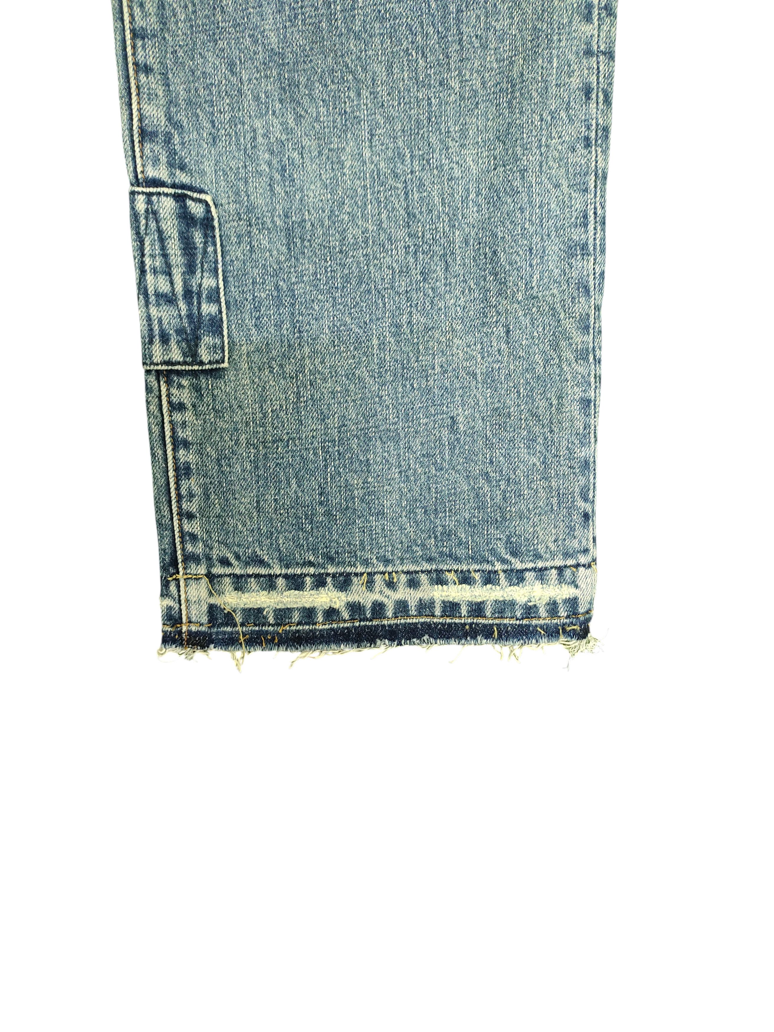 Japanese Brand Couch Japan Patchwork Clawmark Distress Faded Denim Jeans Size US 32 / EU 48 - 5 Thumbnail