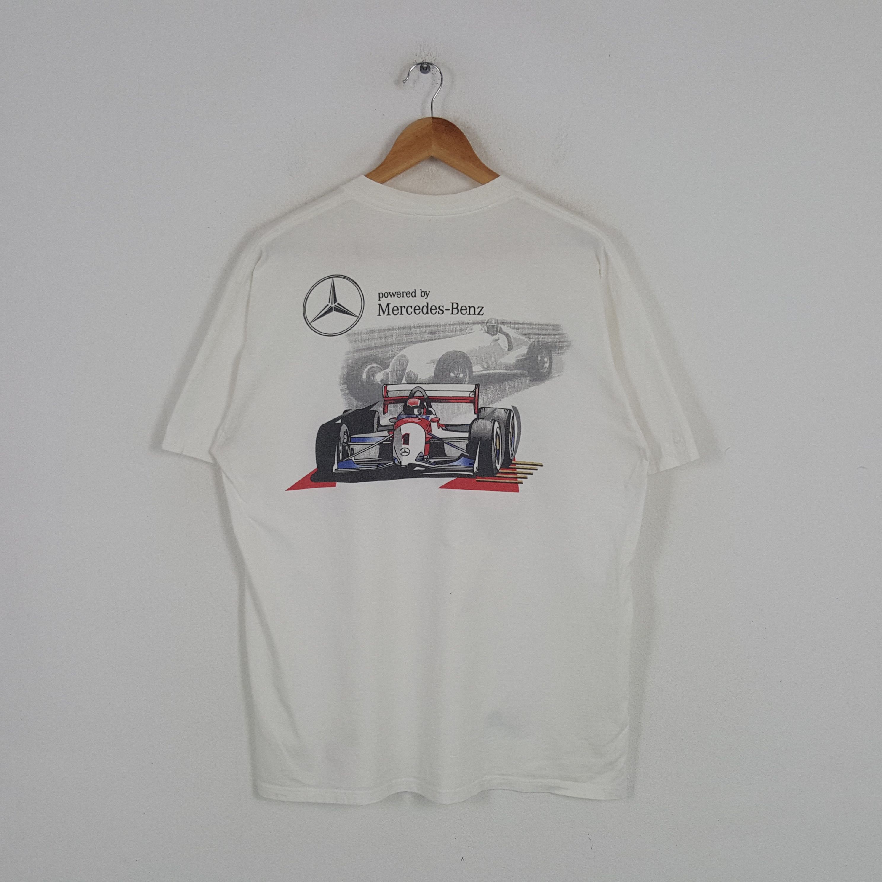 Mercedes-Benz × Vintage Vintage Mercedes Benz Racing Formula One Promo Tshirt Size US L / EU 52-54 / 3 - 1 Thumbnail