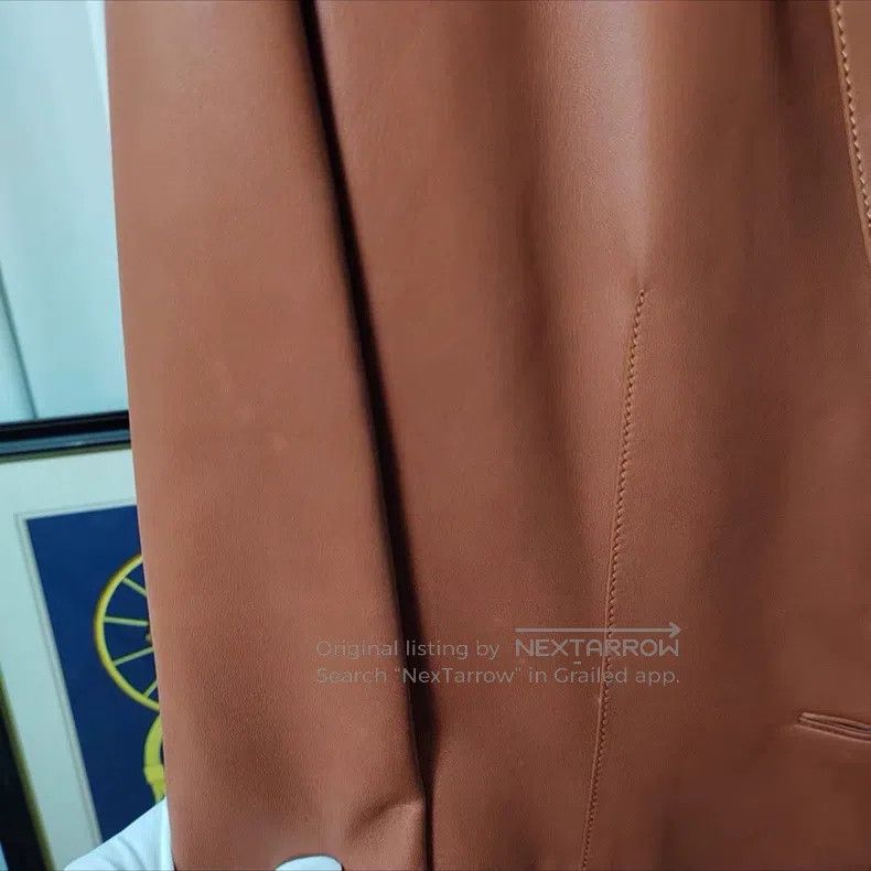 Hermes Hermes Short Leather Jacket Brown Size XS / US 0-2 / IT 36-38 - 9 Thumbnail
