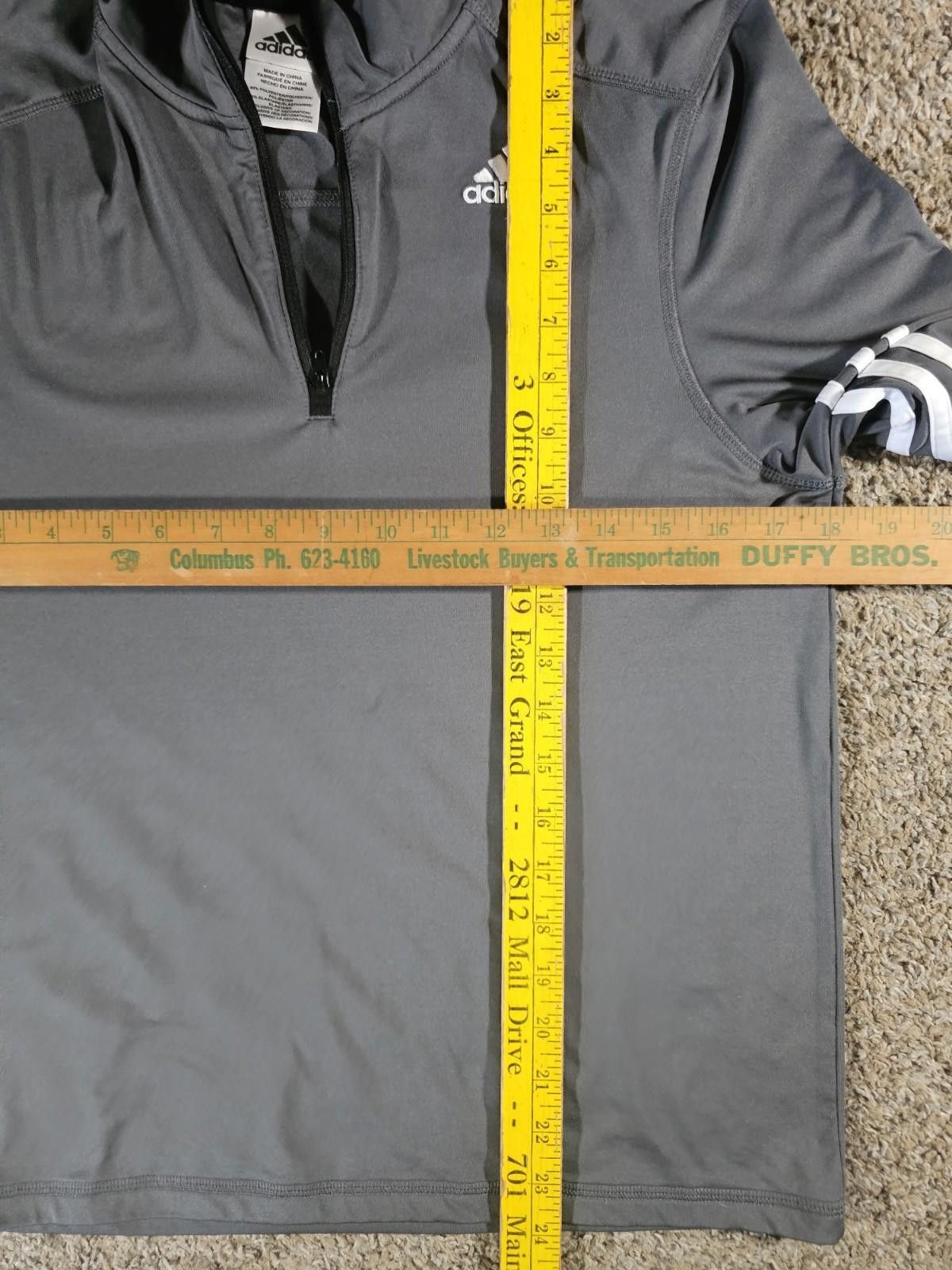 Adidas Adidas L 14/16 Gray 1/4 Zip Pullover Size US L / EU 52-54 / 3 - 5 Thumbnail