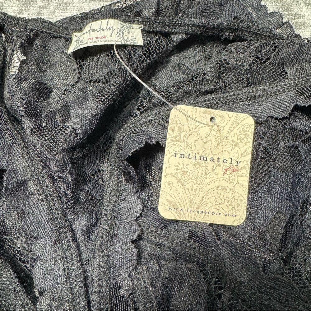Free People NWT New $98 Free People Dream Of Me Black Bodysuit Size L Size L / US 10 / IT 46 - 9 Thumbnail