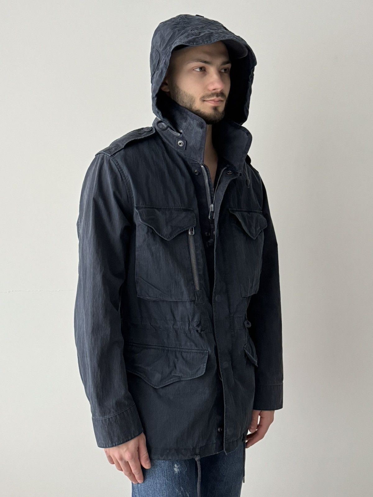 Polo Ralph Lauren × Vintage Vintage Polo Ralph Lauren M65 Combat Utility Navy Jacket Size US M / EU 48-50 / 2 - 2 Thumbnail