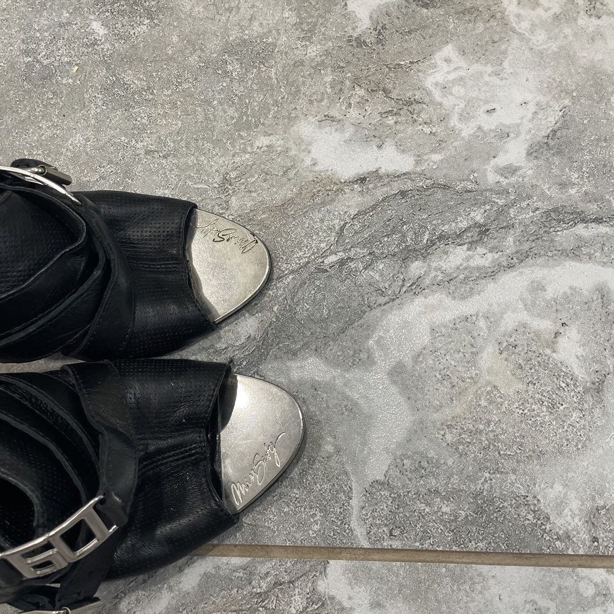 MISS SIXTY chrome Y2K 90s heels boots slip shoes sneakers