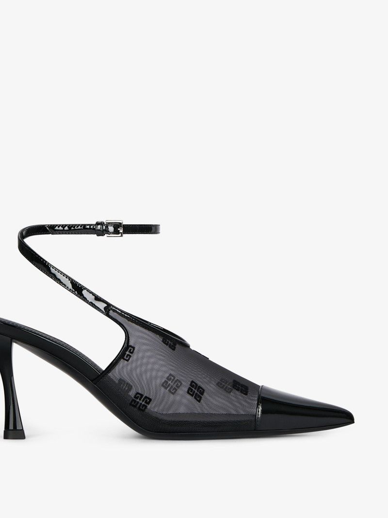Givenchy o1srvl11e1225 Show Slingback Sandals in Black Size US 10.5 / IT 40.5 - 5 Thumbnail