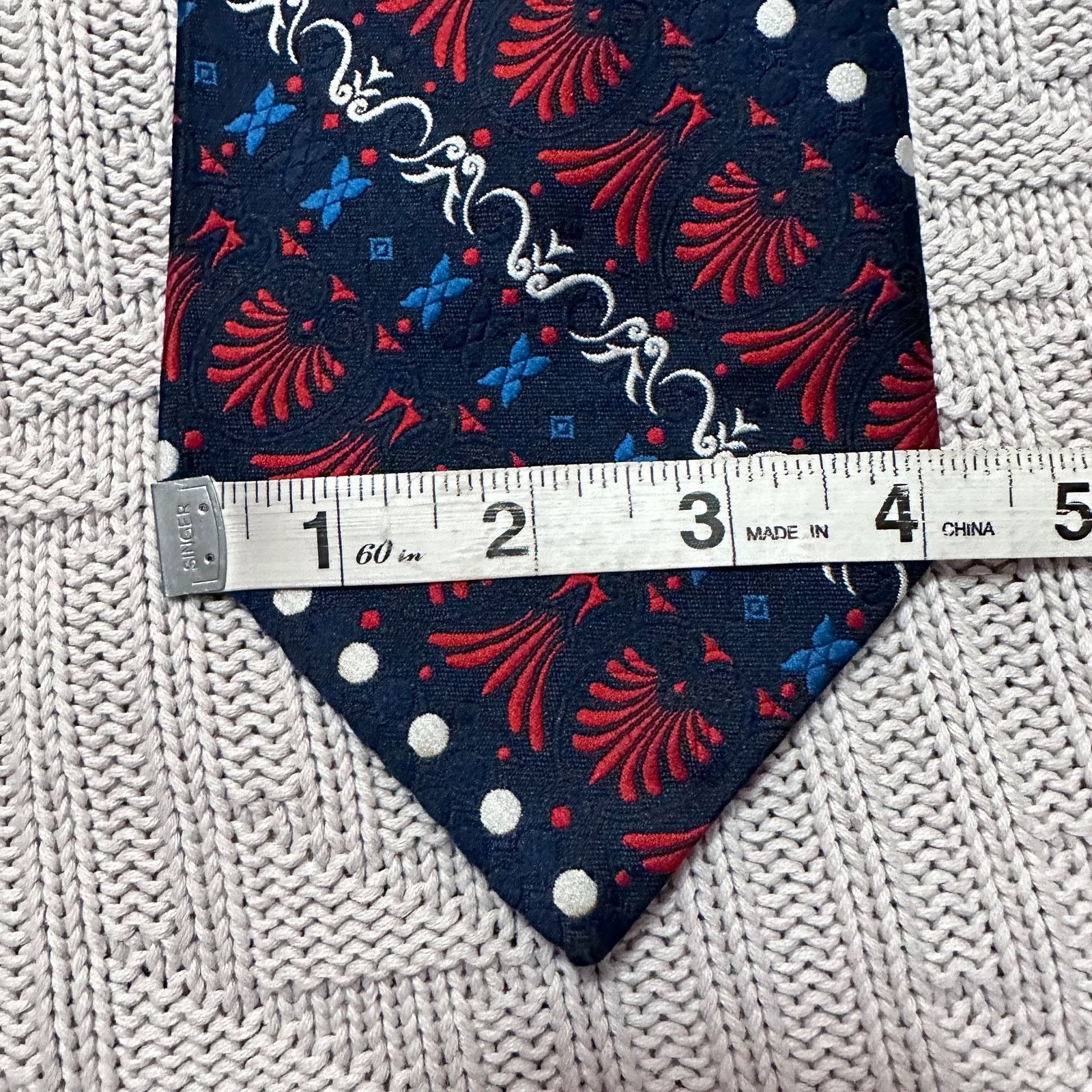 Oleg Cassini Vintage Oleg Cassini black print men's tie Size ONE SIZE - 5 Thumbnail