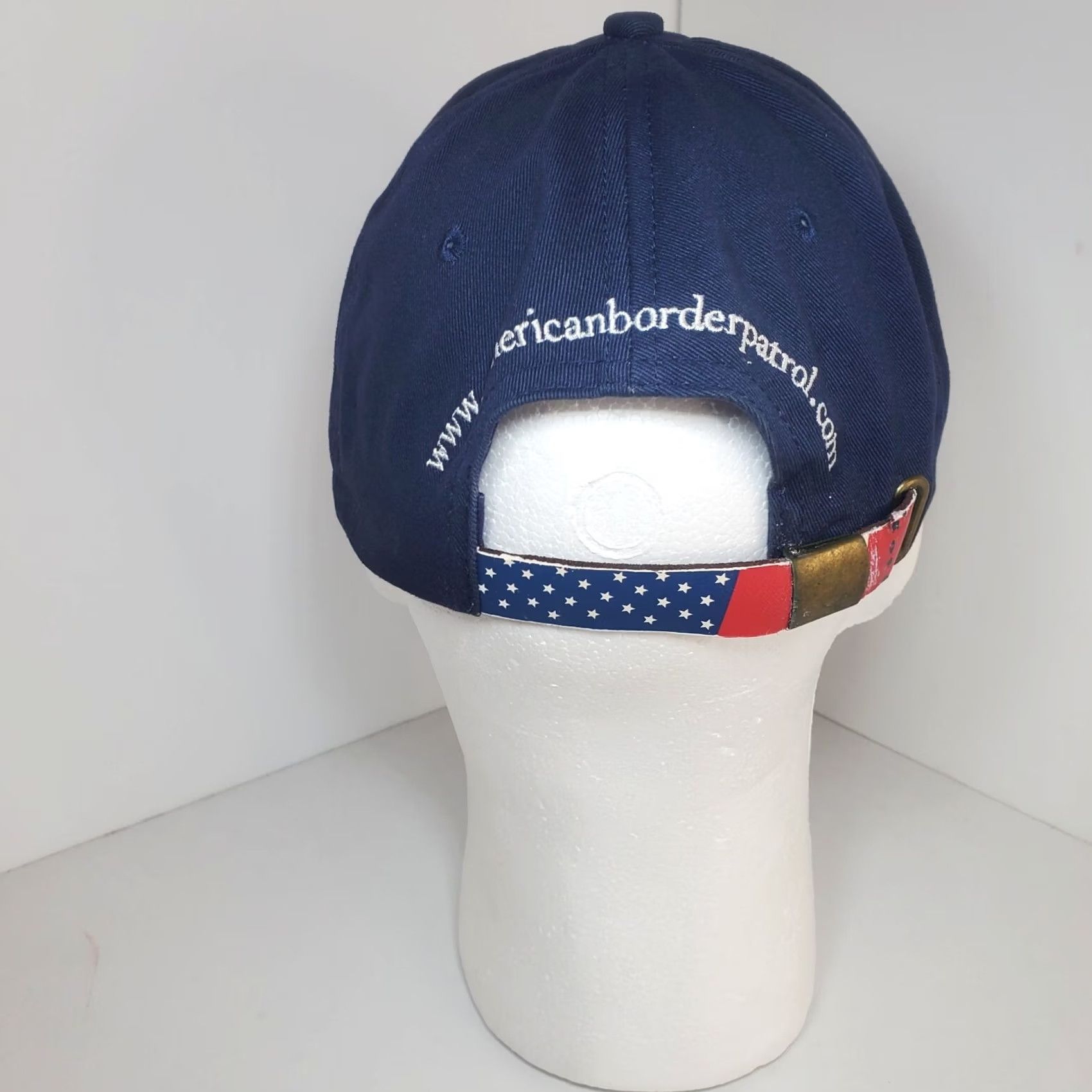 Vintage VINTAGE America Border Patrol Baseball Cap Hat Blue Red White Men One Size Adjustable Leather Strapback USA Flag 90s Size ONE SIZE - 6 Thumbnail