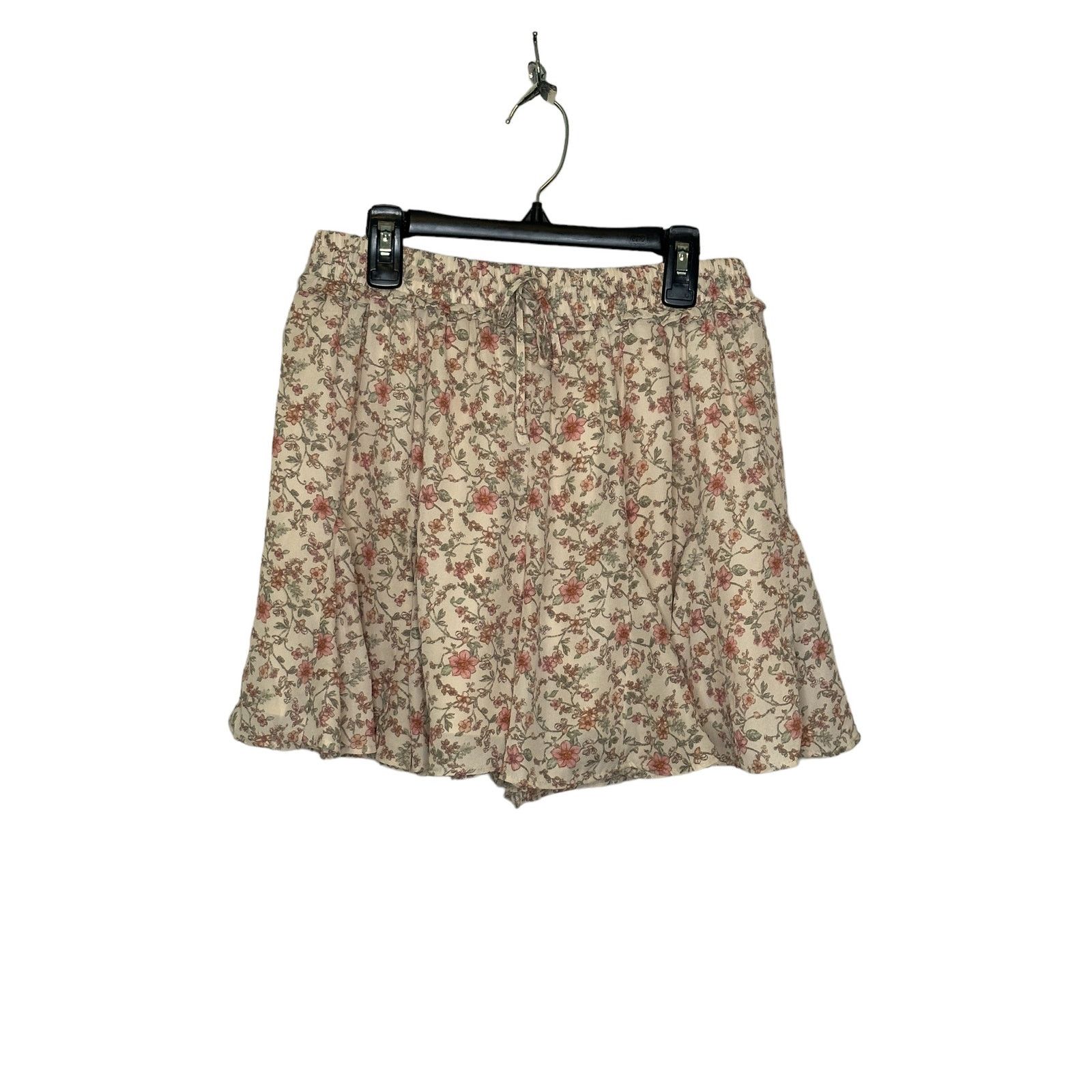 Anthropologie Paper Crane cream floral culottes pull on shorts size M Size 30" / US 8 / IT 44 - 9 Thumbnail