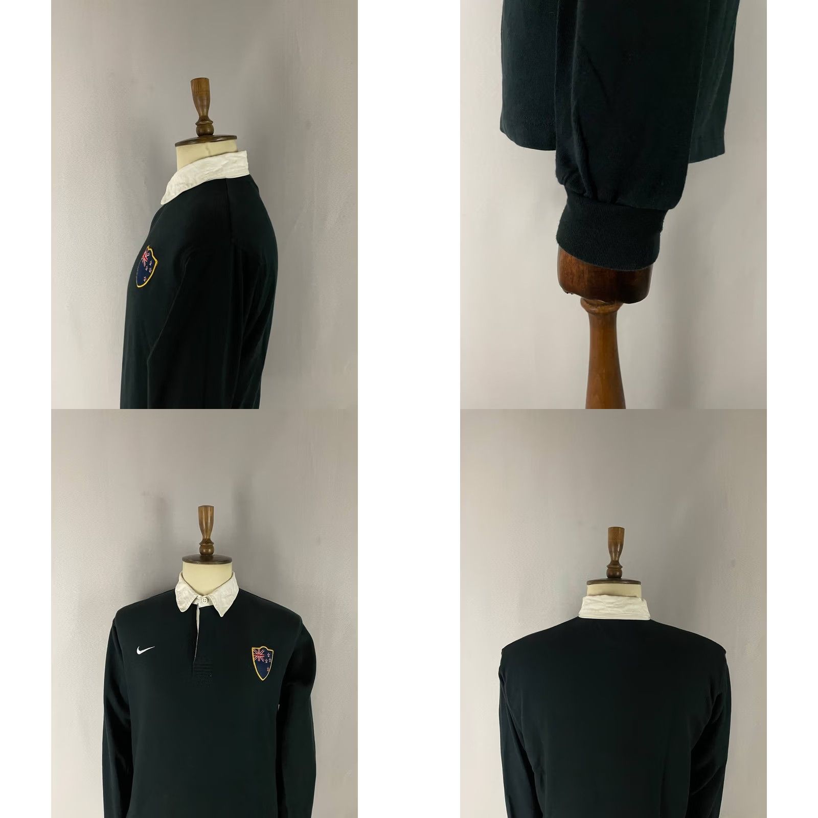 Nike Nike Mens Polo Shirt Rugby Cotton Black Long Sleeve Collared Size M Size US M / EU 48-50 / 2 - 8 Thumbnail