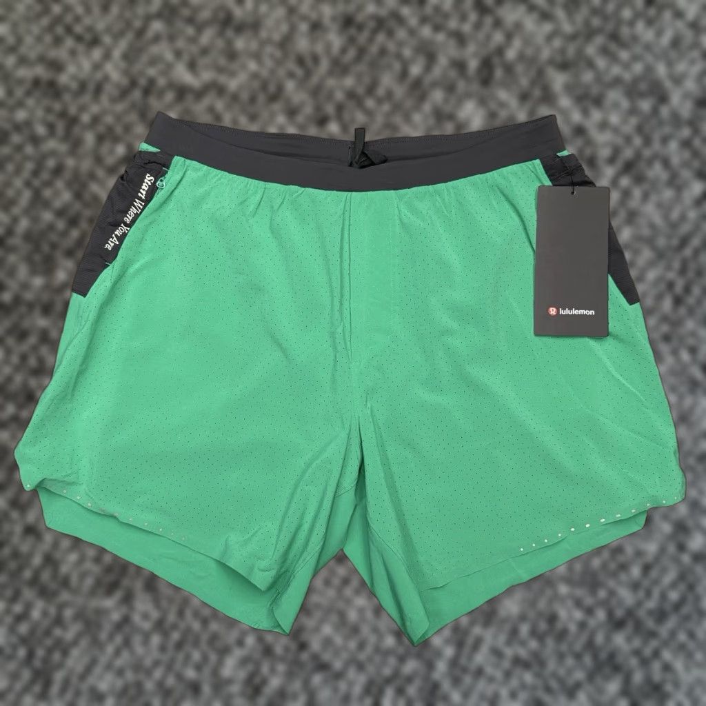 Lululemon Lululemon Road To Trail Shorts Mens Medium Green New Size US 31 - 1 Thumbnail