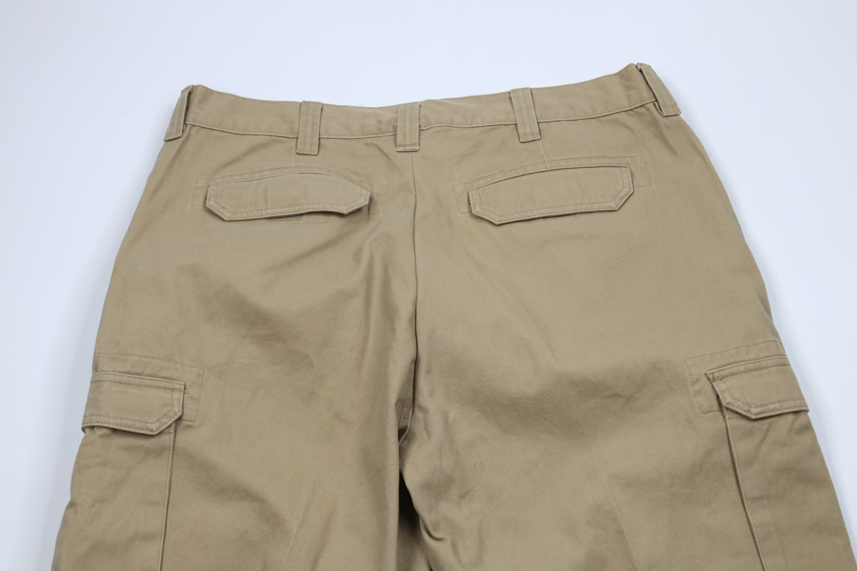 Cabelas × Vintage Vintage 90s Cabelas Wide Leg Cargo Pants Brown Cotton Size US 38 / EU 54 - 9 Thumbnail