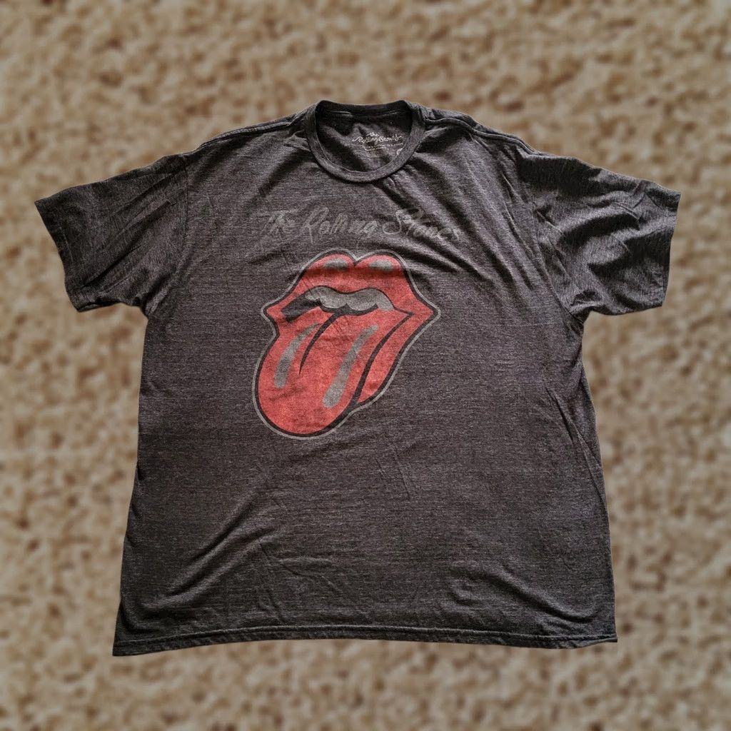 Vintage The Rolling Stones Top Shirt Womens 2X Gray Short Sleeve Jersey Classic Casual Size XXL / US 16-18 / IT 52-54 - 1 Thumbnail