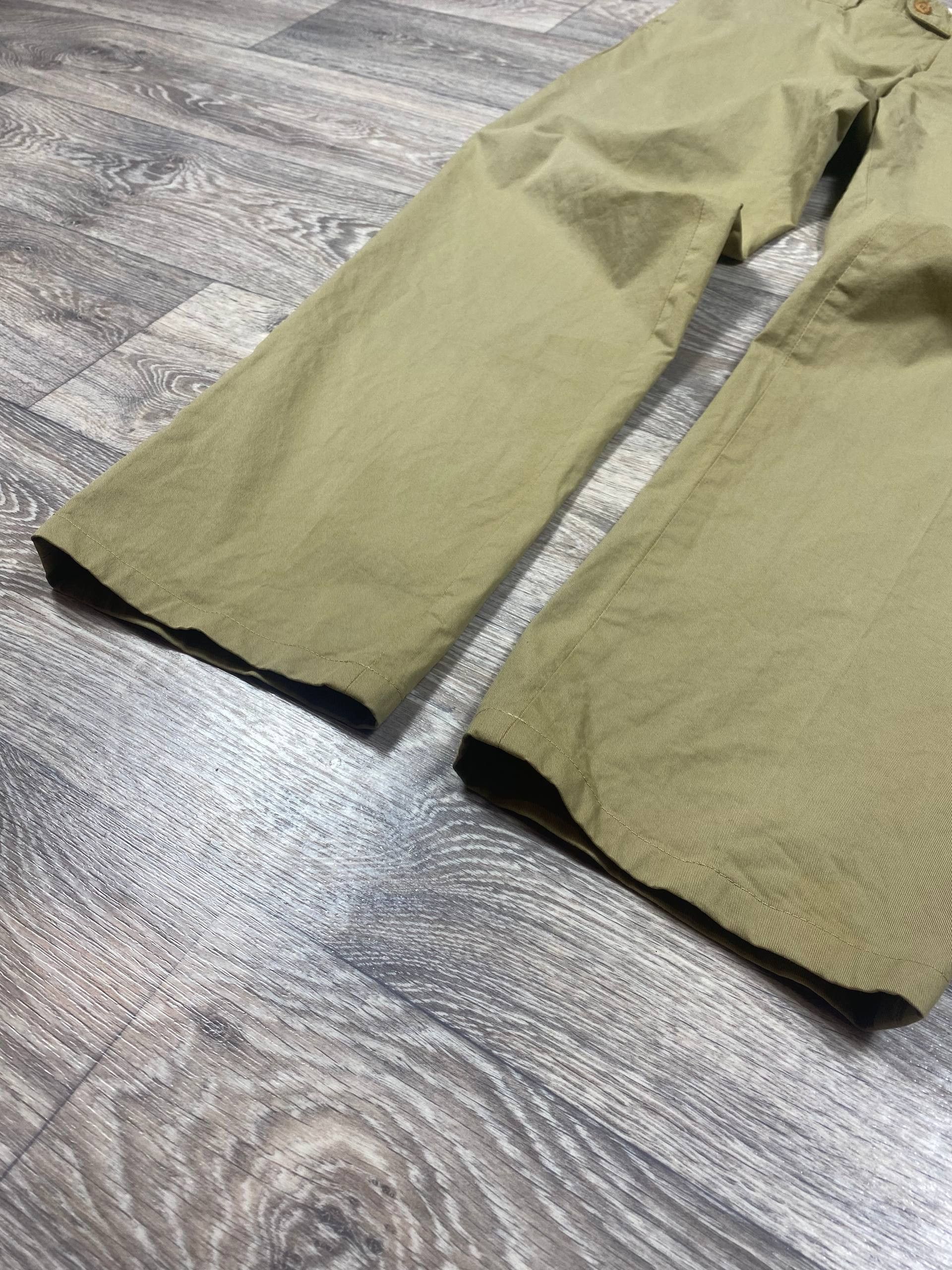 Burberry Vintage 90s Burberrys Beige Cotton pleated men's trousers Size US 38 / EU 54 - 3 Thumbnail