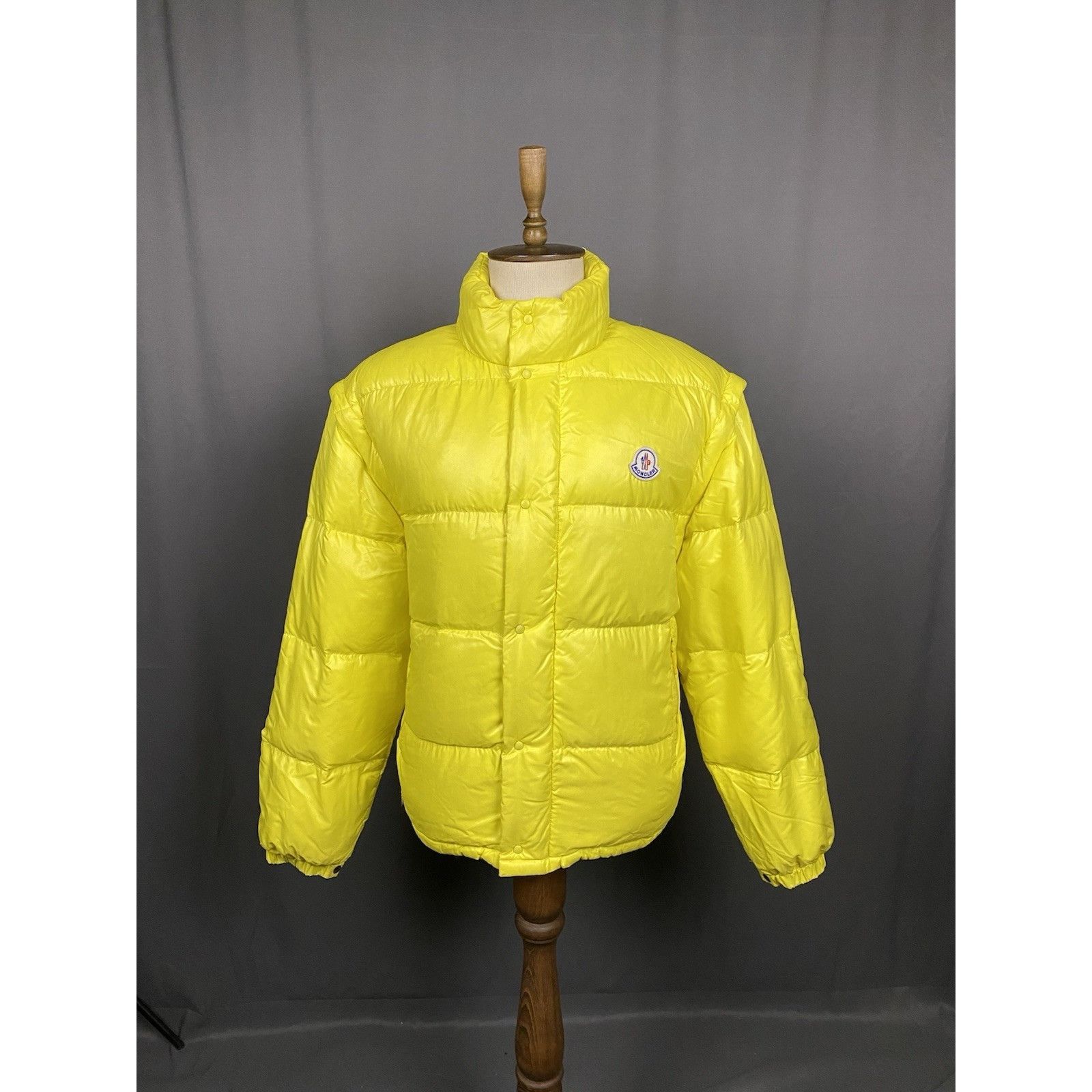Moncler Moncler Vintage Men's Bright Yellow Down Insulated Puffer 3- Size US L / EU 52-54 / 3 - 3 Thumbnail