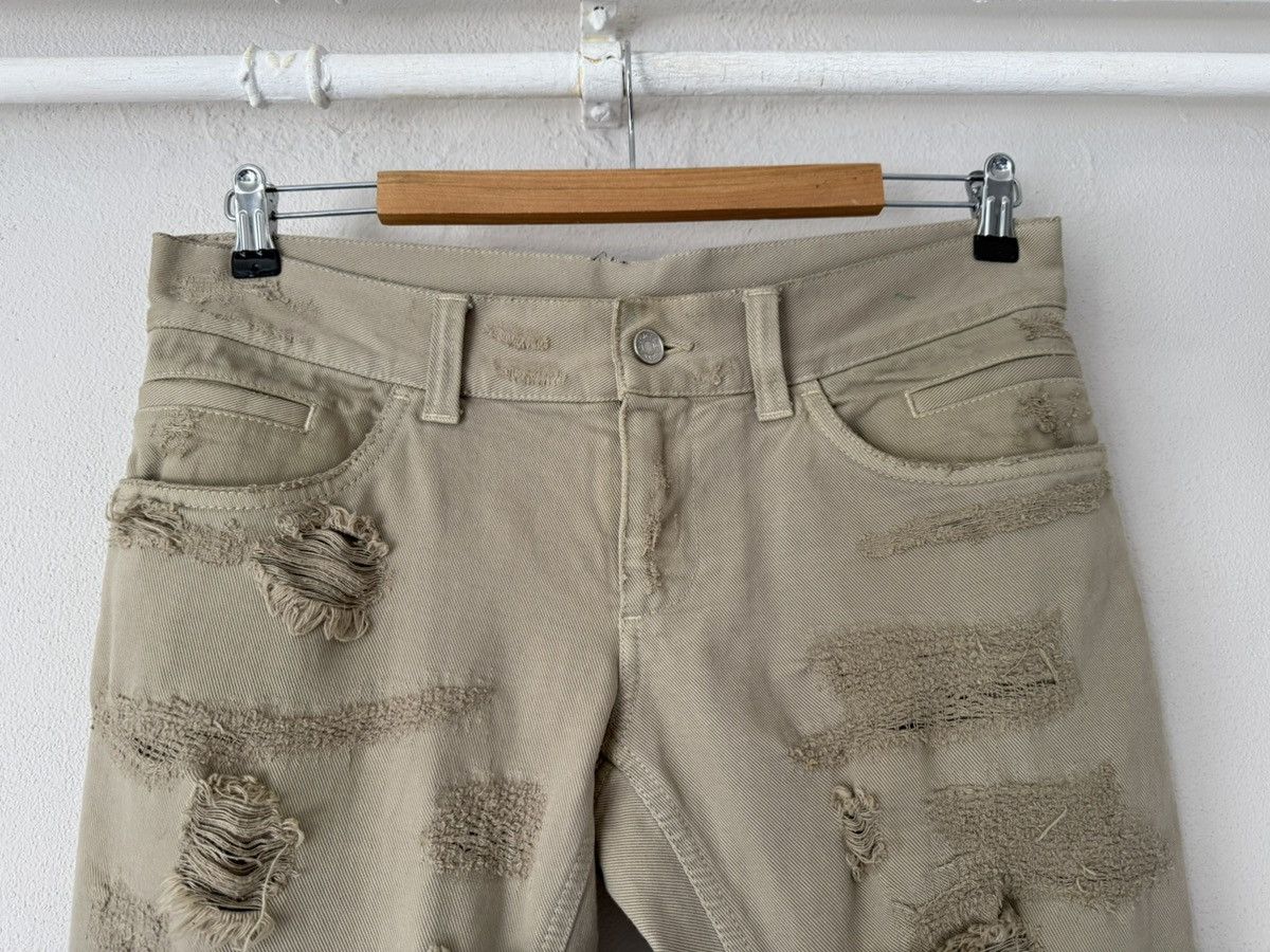 Dolce & Gabbana Destroyed Beige Denim with Frayed Hem Size US 32 / EU 48 - 3 Thumbnail