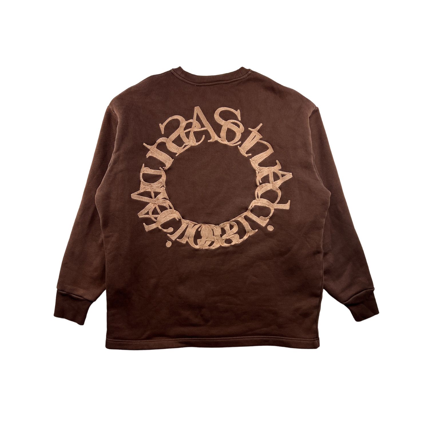Acne Studios Acne Studios Brown Embroidered Sweatshirt Size US M / EU 48-50 / 2 - 2 Thumbnail