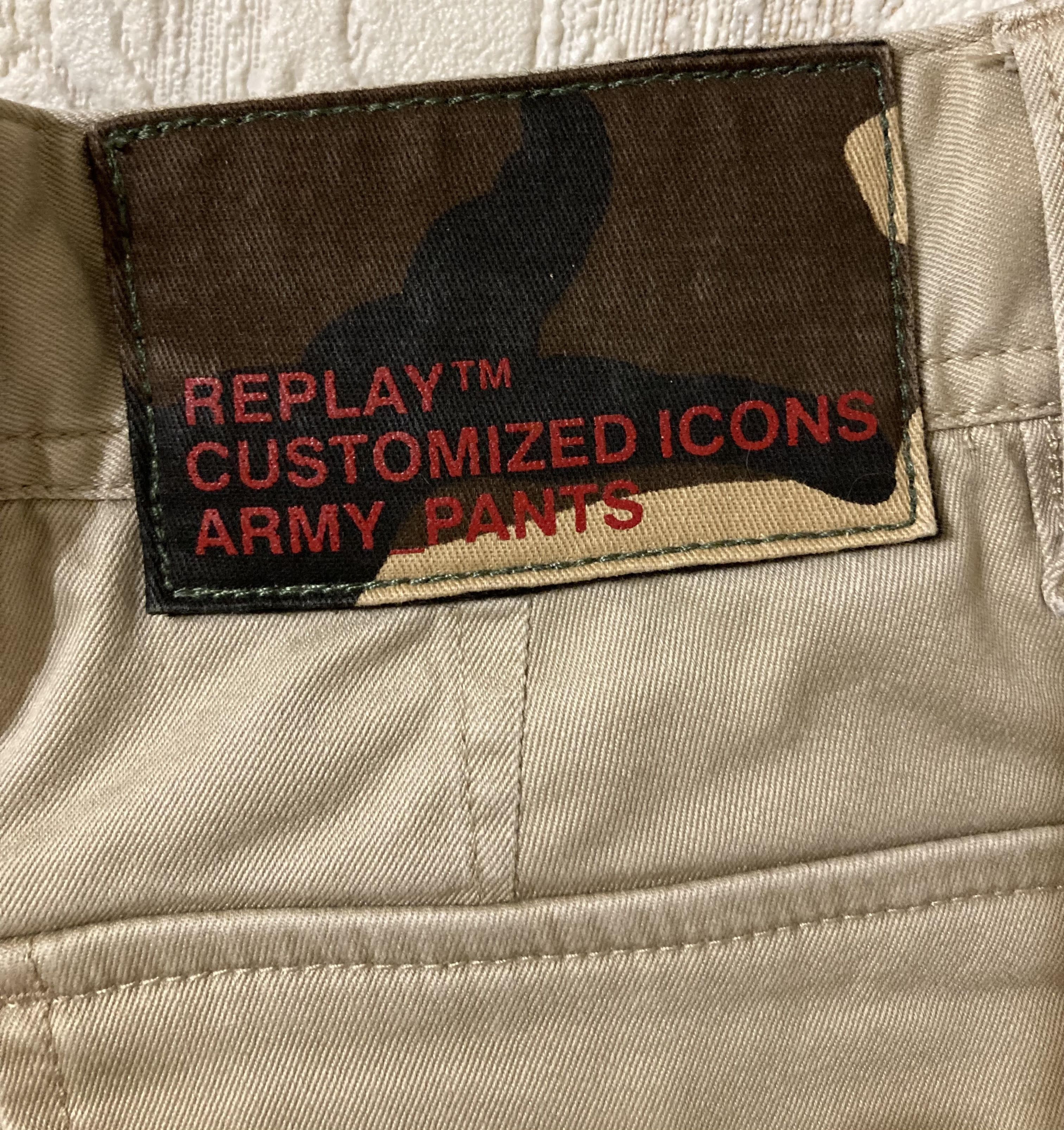 Replay Replay Rare Customized Cargo Style Icons Army Pants Size 29" - 3 Thumbnail