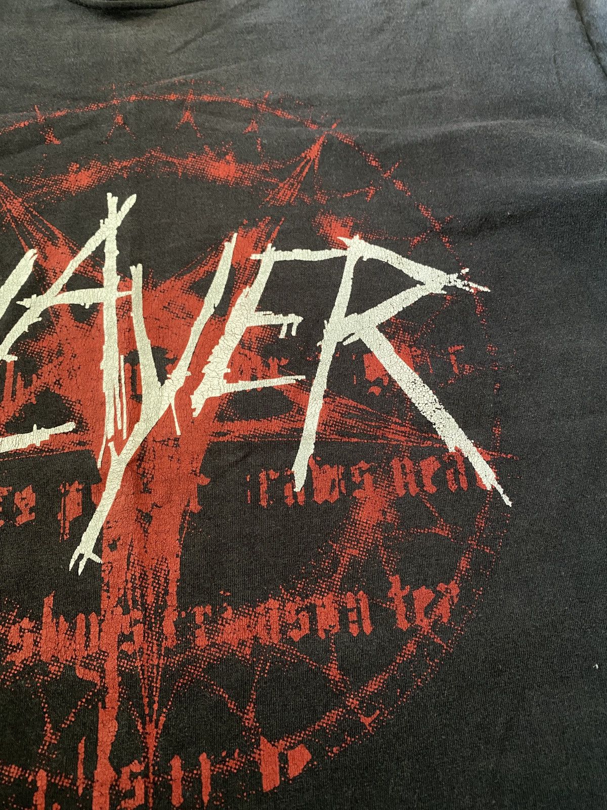 Band Tees Sun faded washed vintage big logo slayer band tee 00s Size US M / EU 48-50 / 2 - 5 Thumbnail