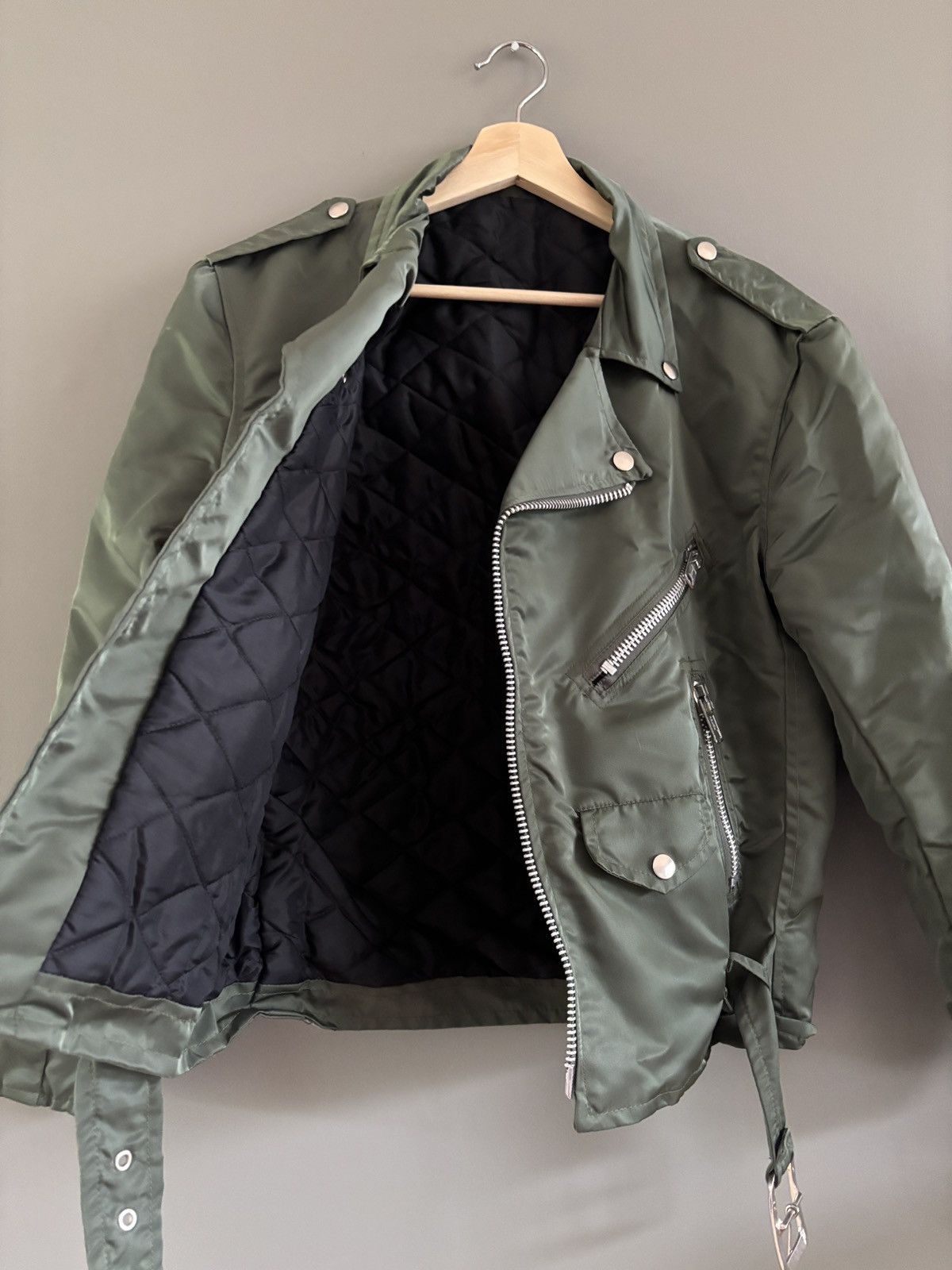 Other Vintage 90s Panno d’or Riders Biker Jacket Green Made in USA Size US S / EU 44-46 / 1 - 9 Thumbnail
