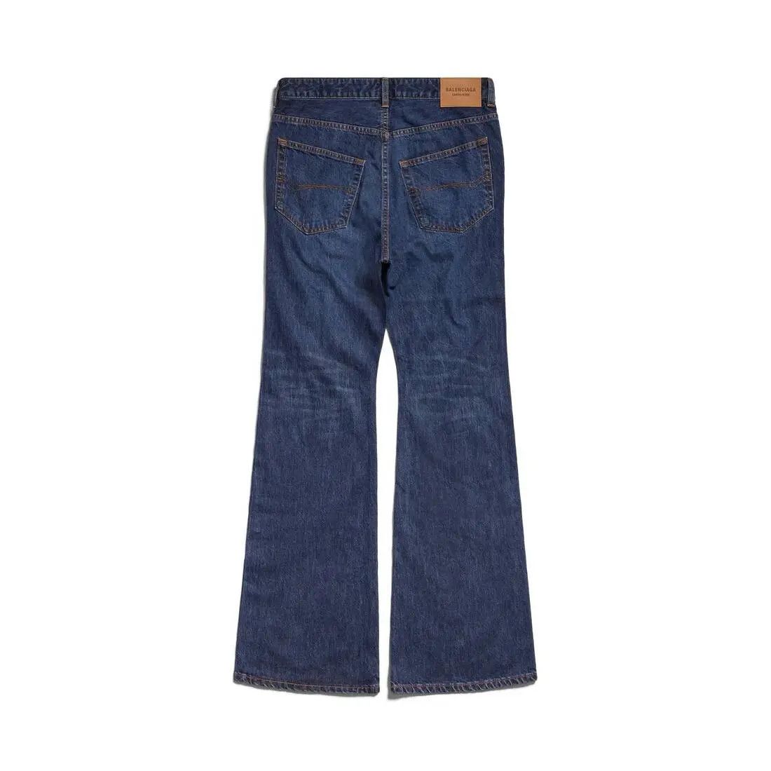 Balenciaga o1srvl11e0925 555 / Flared Pants in Blue Size US 32 / EU 48 - 2 Thumbnail