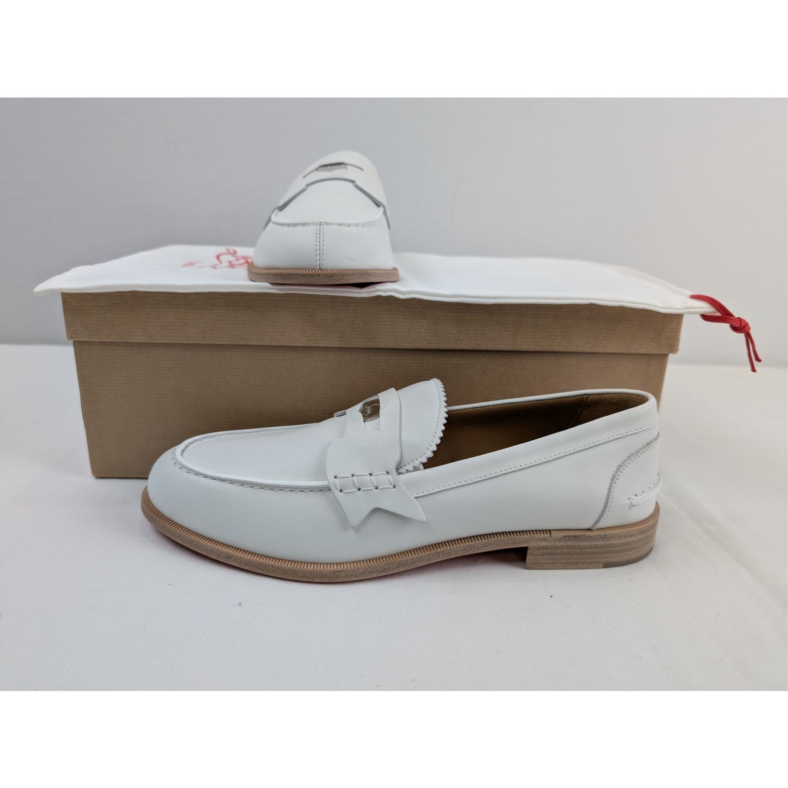 Christian Louboutin o1rshd1 Penny Flat Shoe Boots in White Size US 8.5 / EU 41-42 - 19 Thumbnail