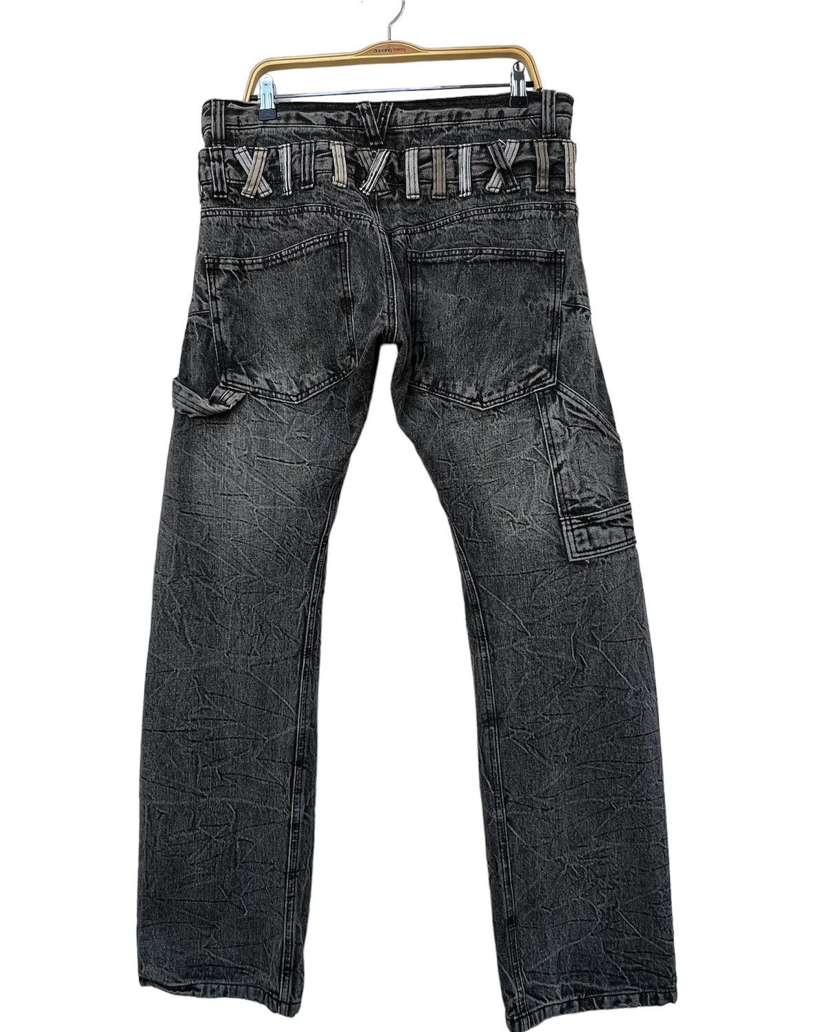 Japanese Brand Denim Jeans Double Waist Lightning Size US 35 - 7 Thumbnail