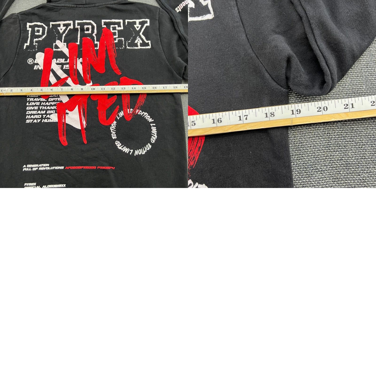 Vintage PYREX Vision Virgil Abloh Mens Hoodie XS Limited edition Sweatshirt Black Shirt Size US XS / EU 42 / 0 - 11 Thumbnail